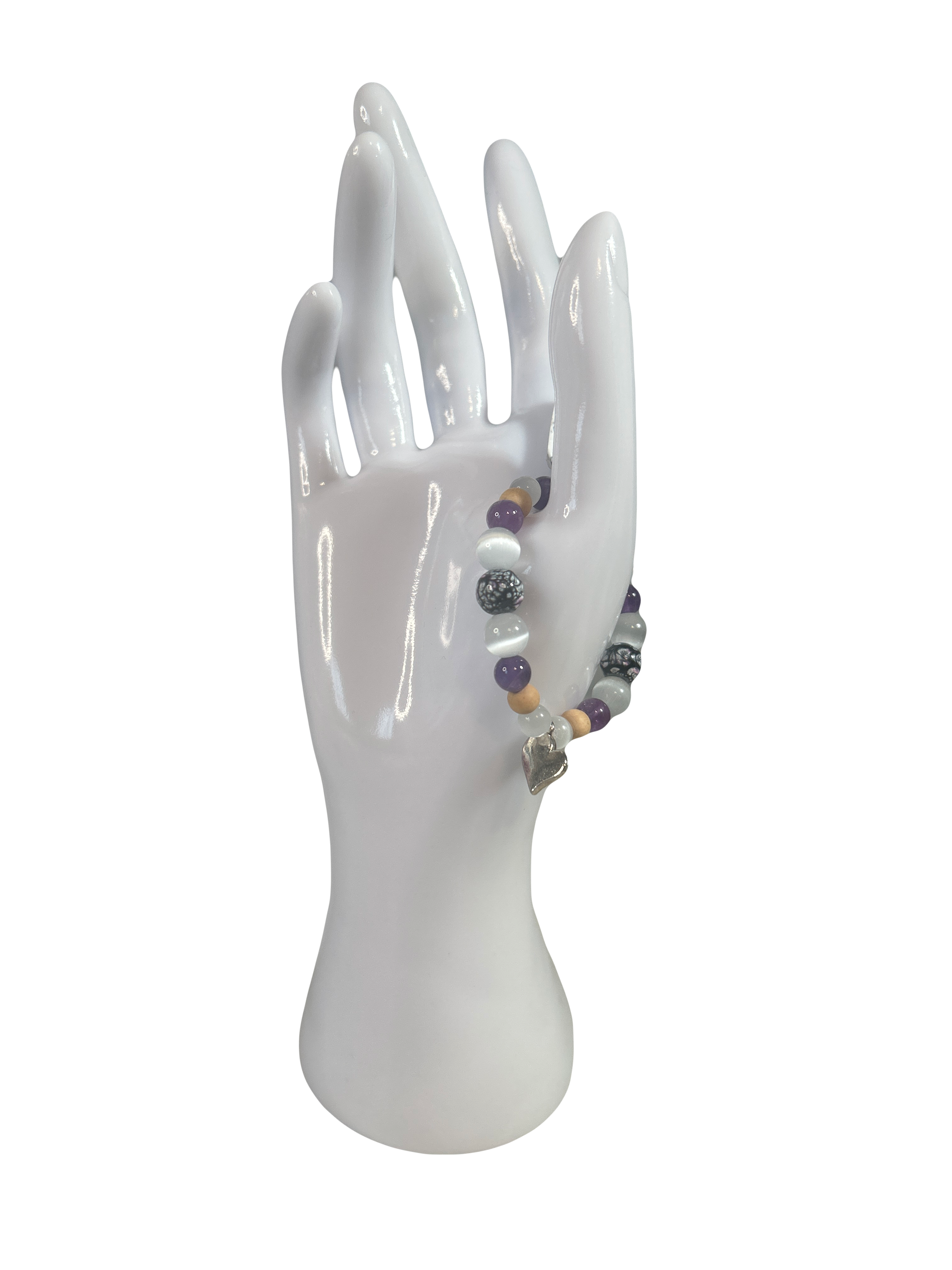 Bracelet enfants 2-5 ans améthyste et pierre de lune