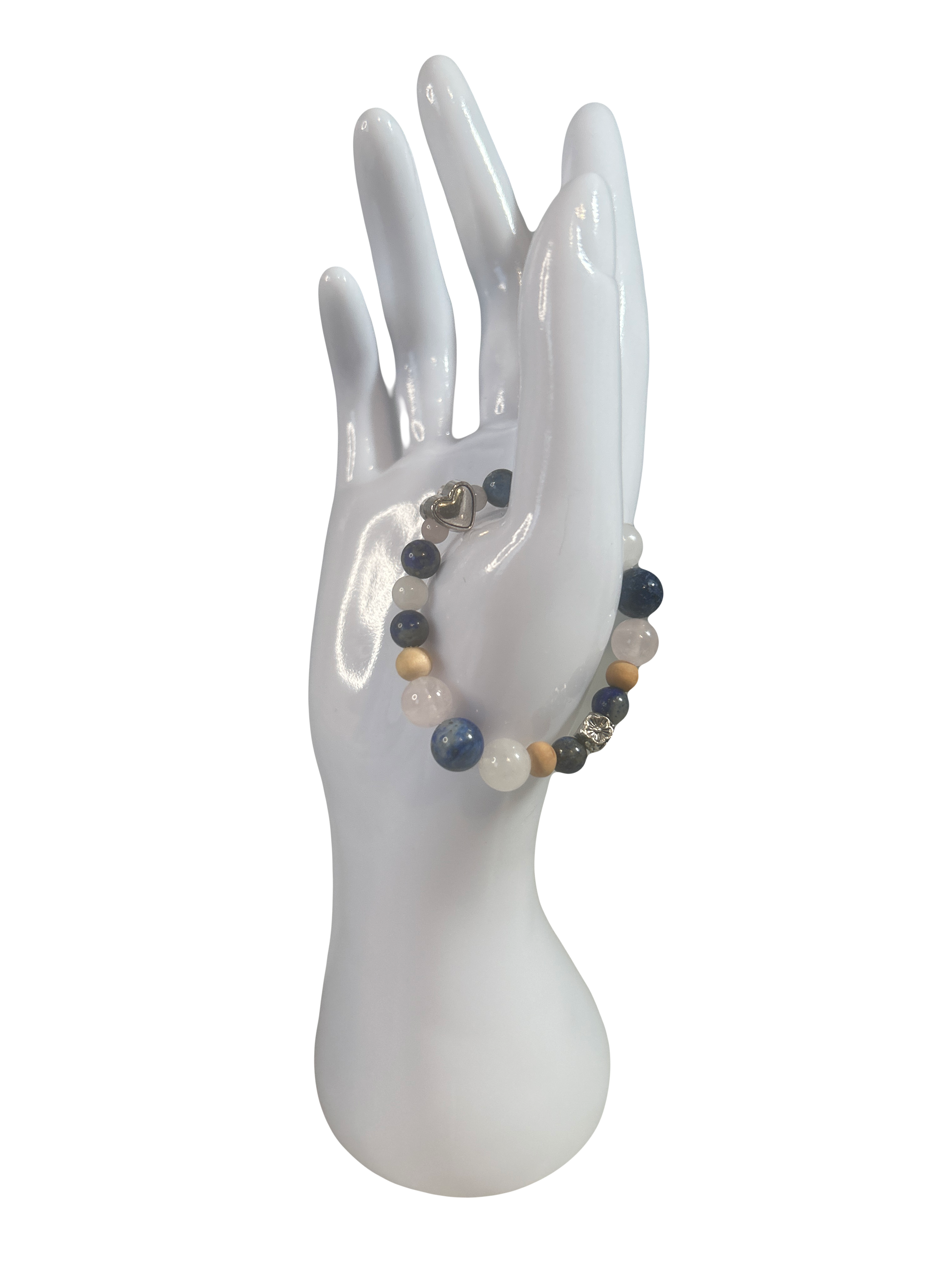 Bracelet enfants 2-5 ans lapis lazuli et quartz rose