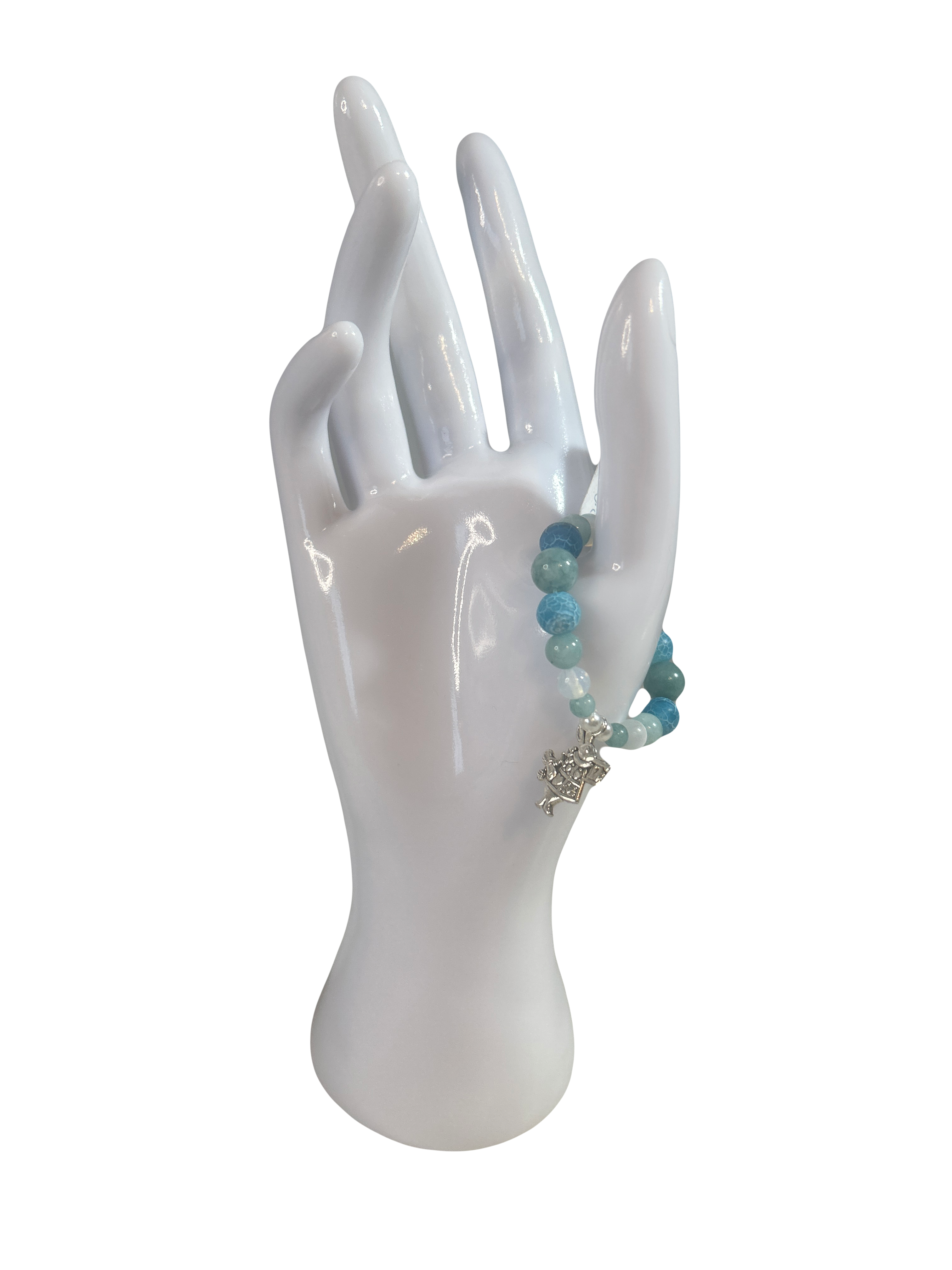 Bracelet enfants 2-5 ans aigue marine et opaline