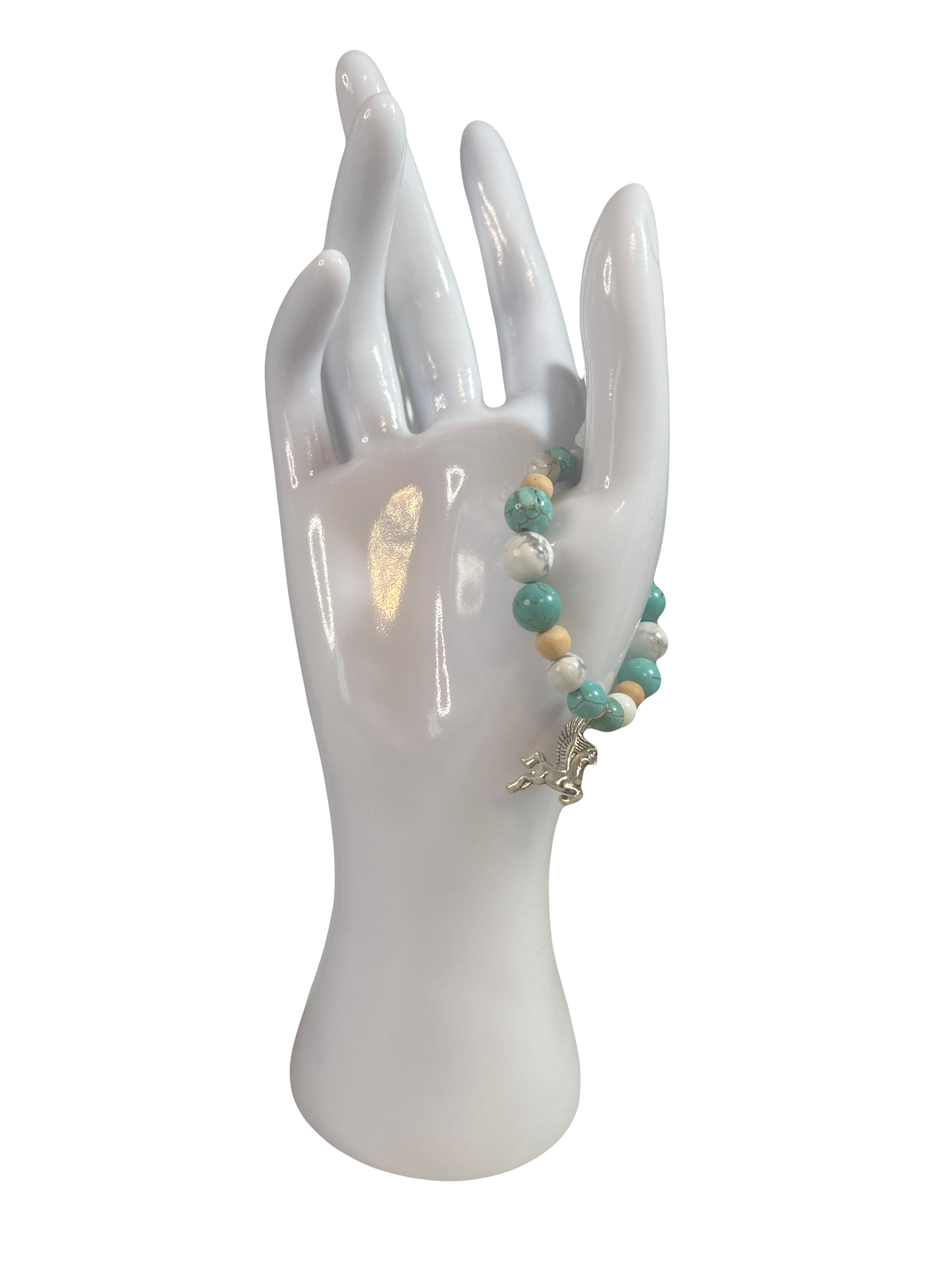 Bracelet enfants 2-5 ans turquoise et howlite