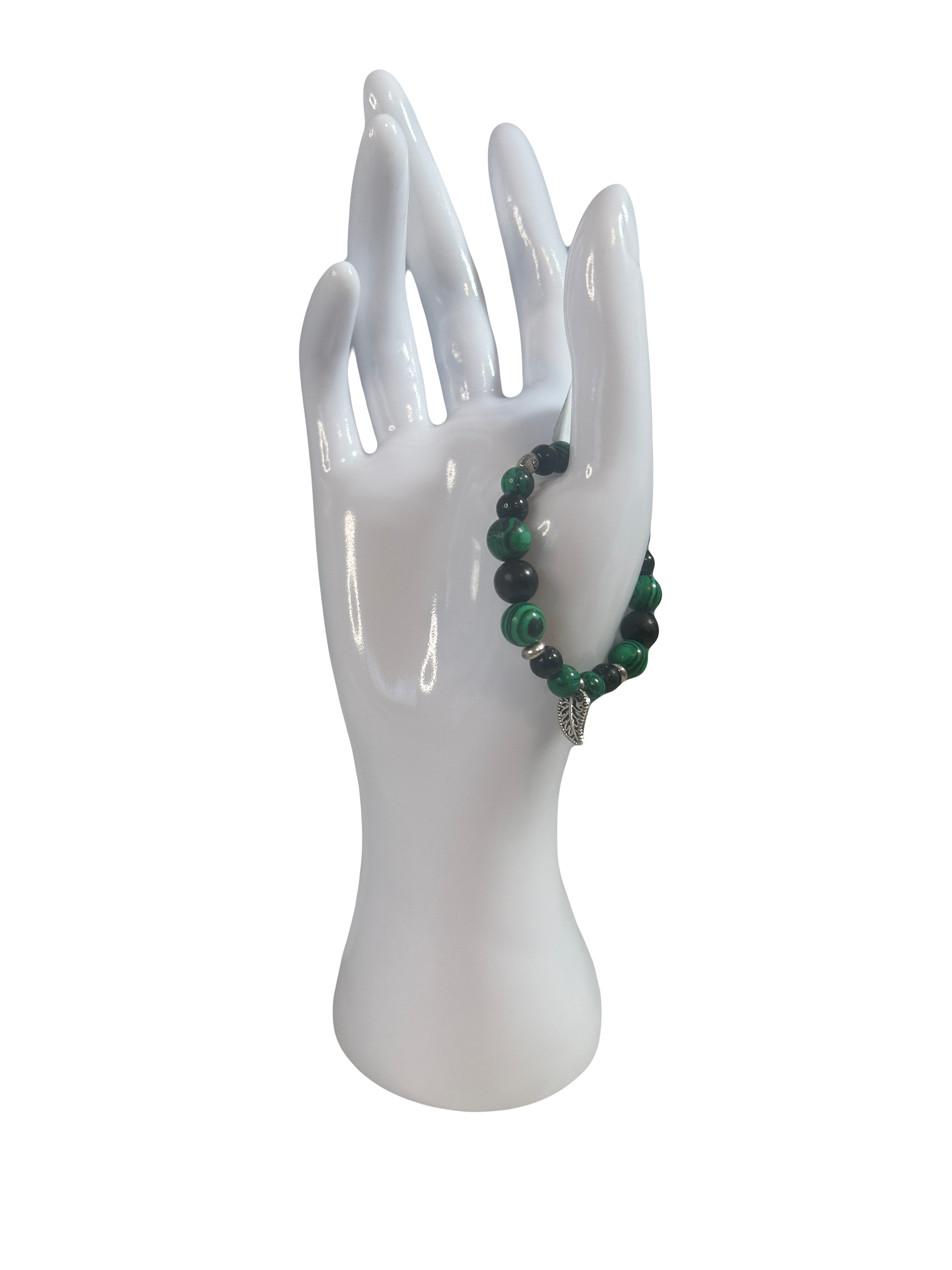 Bracelet enfants 2-5 ans obsidienne et malachite