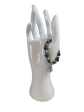 Bracelet enfants 2-5 ans obsidienne et jaspe dalmatien