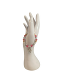 Bracelet enfants 6-12 ans quartz rose, cristal de roche et rhodochrosite