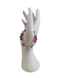 Bracelet enfants 6-12 ans quartz fraise et quartz blanc
