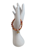 Bracelet enfants 6-12 ans jade rouge et jaspe orangé