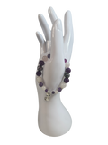 Bracelet enfants 6-12 ans améthyste et quartz rose et blanc