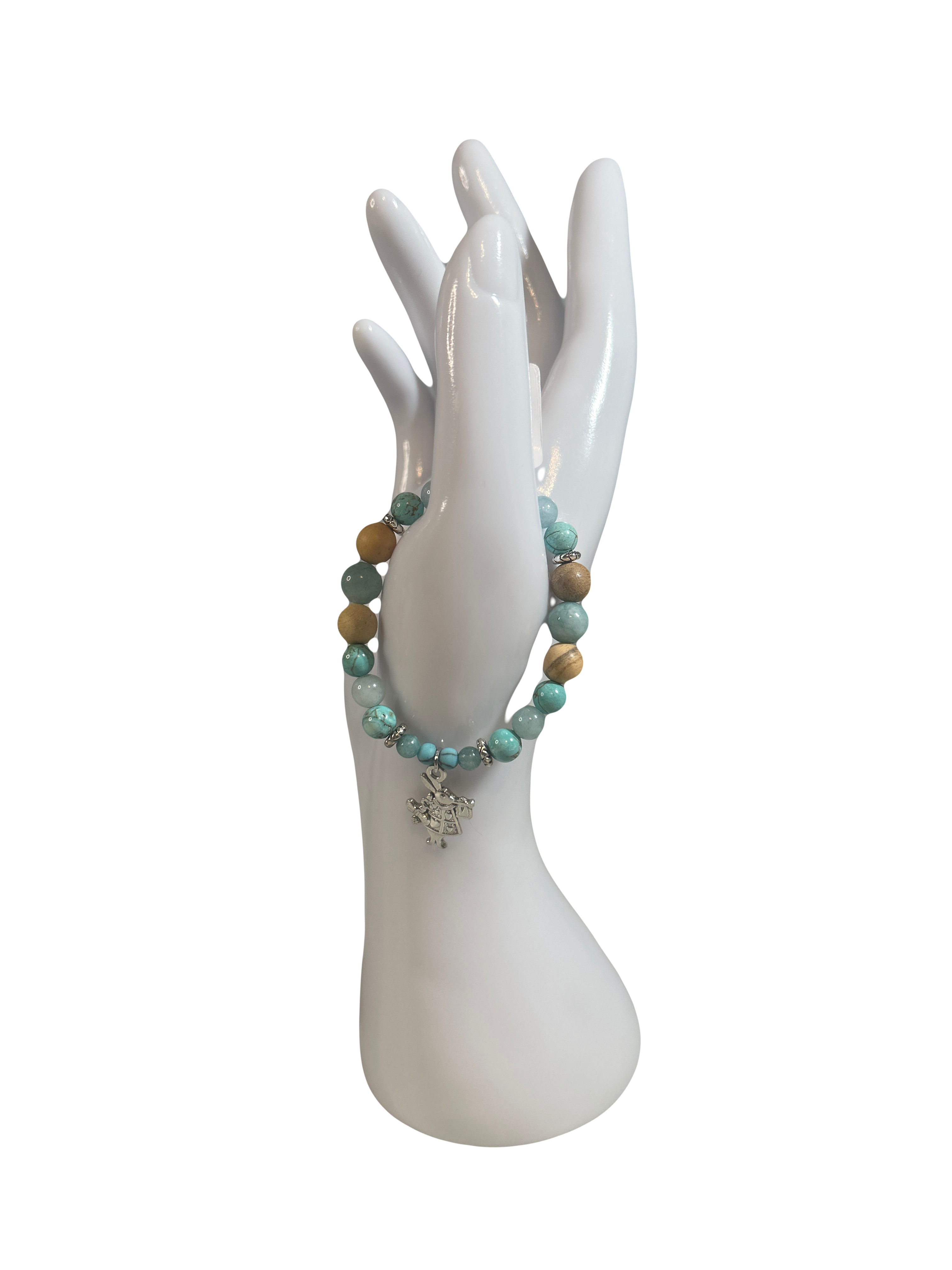 Bracelet enfants 6-12 ans turquoise et aigue marine
