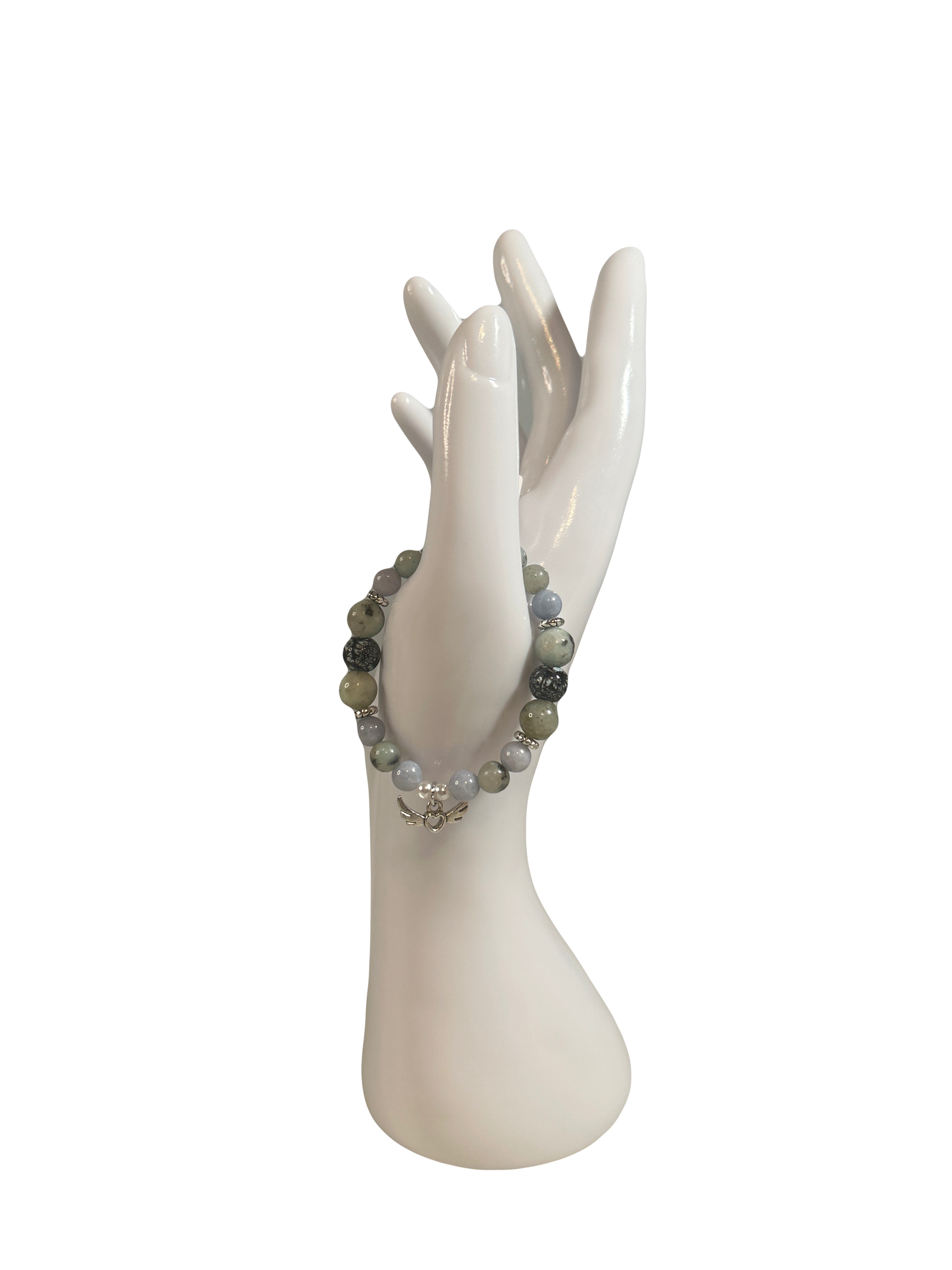 Bracelet enfants 6-12 ans calcédoine et jaspe sésame