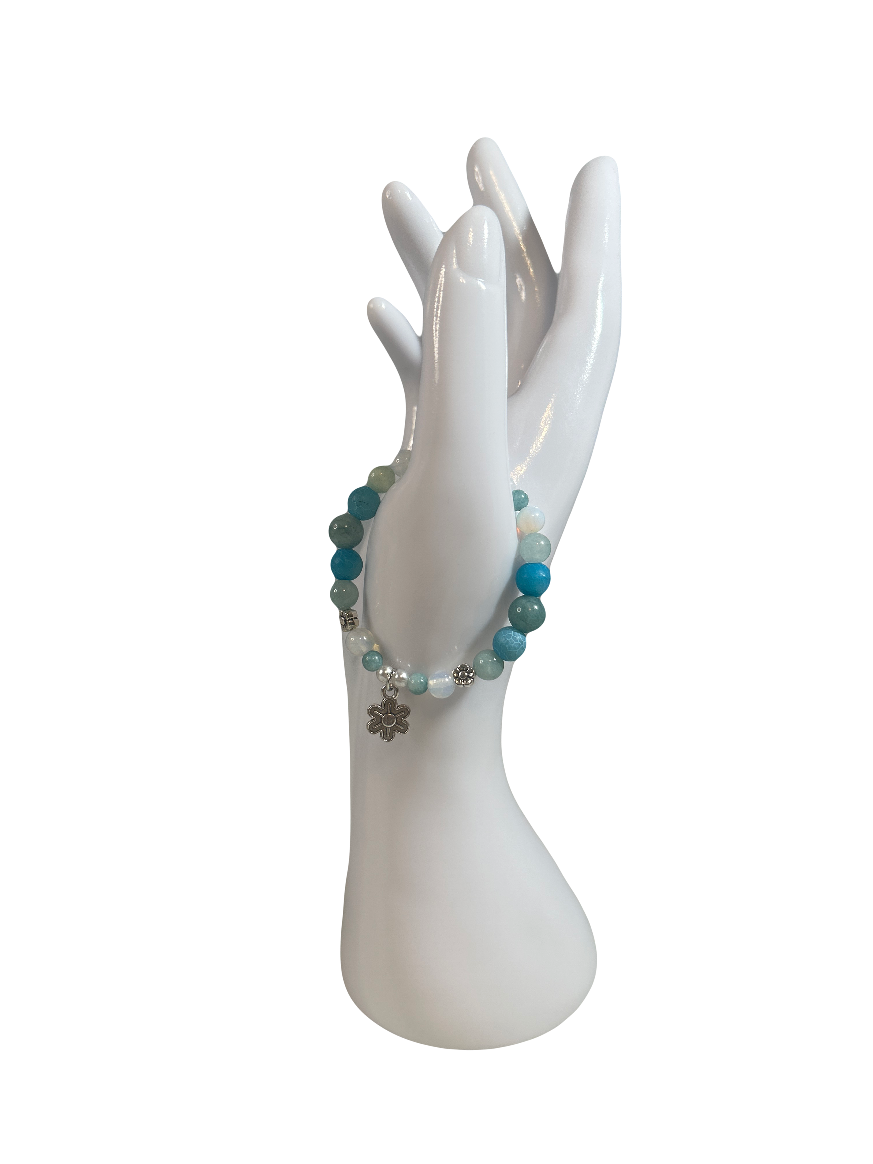 Bracelet enfants 6-12 ans opaline et aigue marine