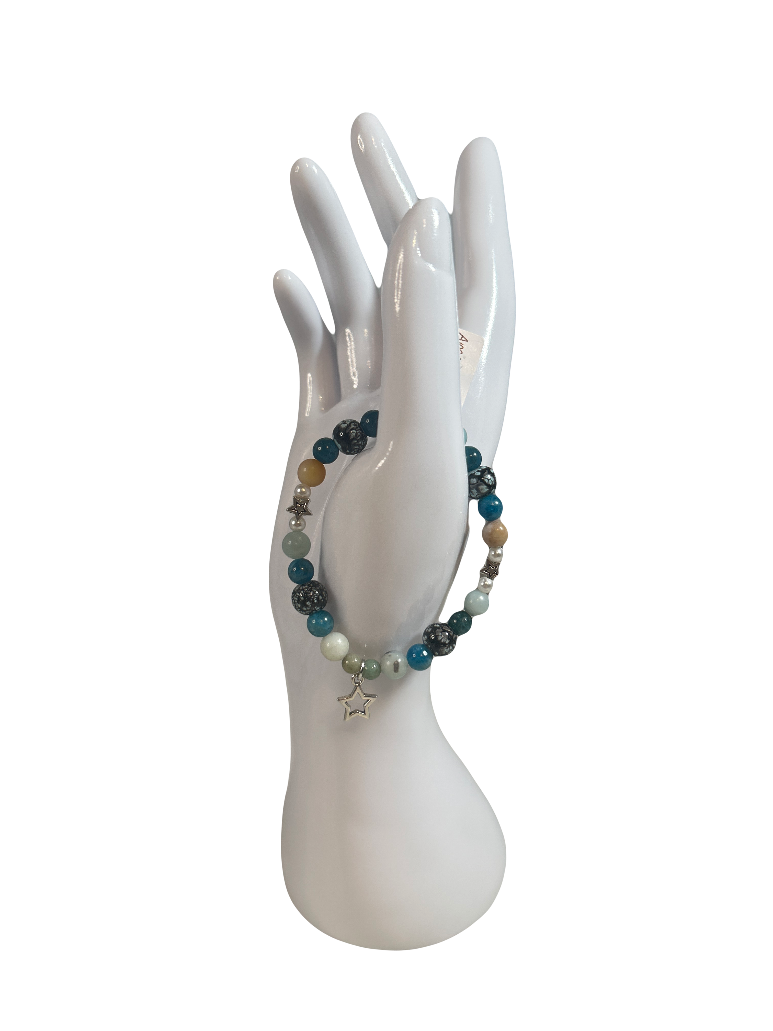 Bracelet enfants 6-12 ans amazonite et apatite bleue