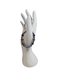 Bracelet enfants 6-12 ans jaspe pois bleu et jaspe gris