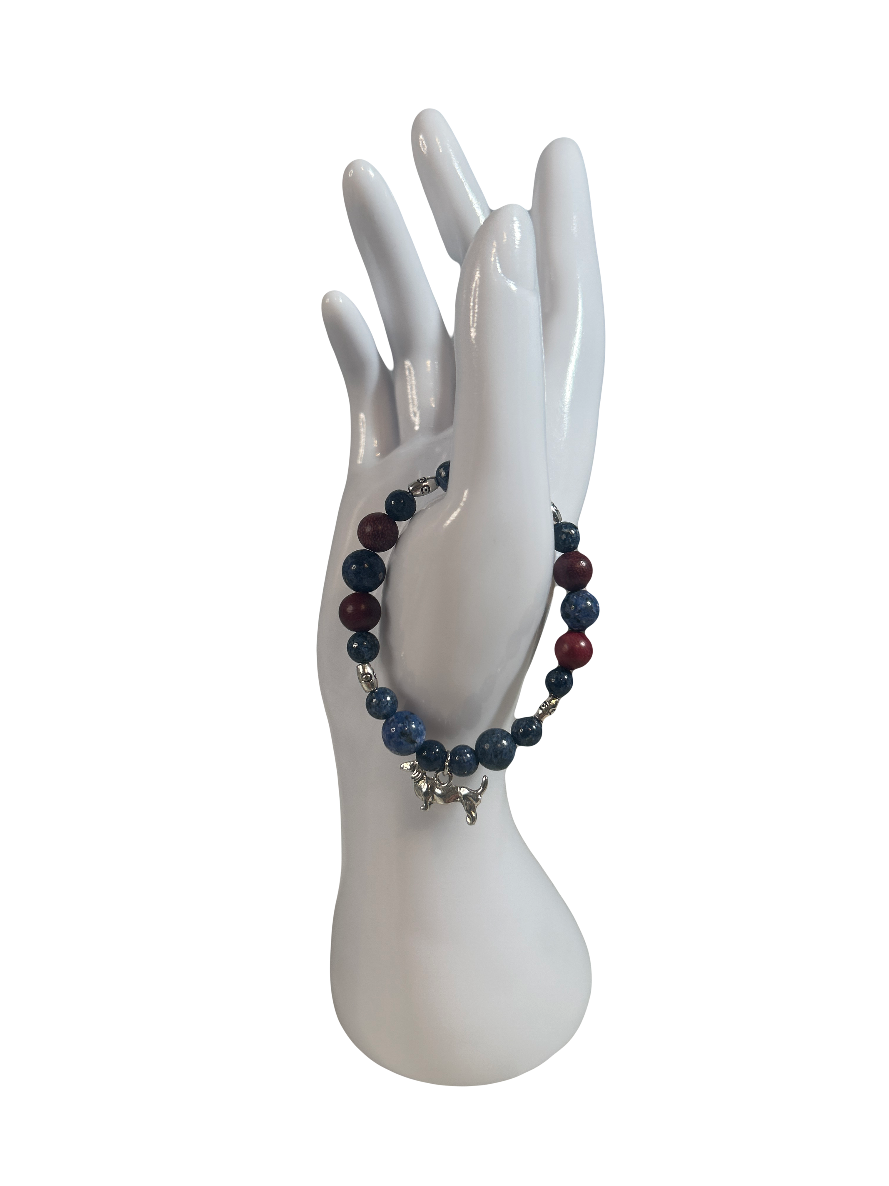 Bracelet enfants 6-12 ans jaspe bleu