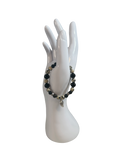 Bracelet enfants 6-12 ans obsidienne et jaspe dalmatien