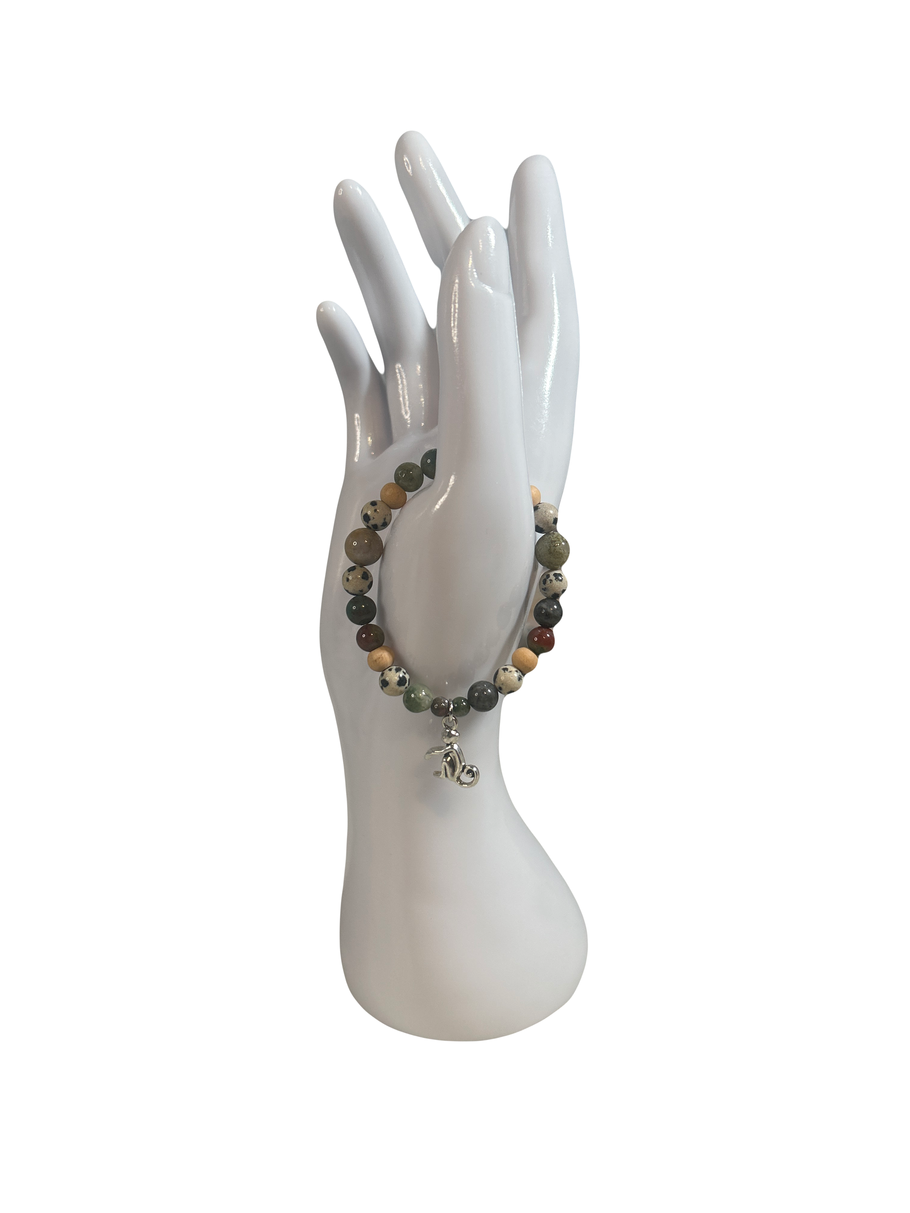 Bracelet enfants 6-12 ans agate indienne et jaspe dalmatien