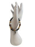 Bracelet enfants 6-12 ans agate indienne et pierre de lave