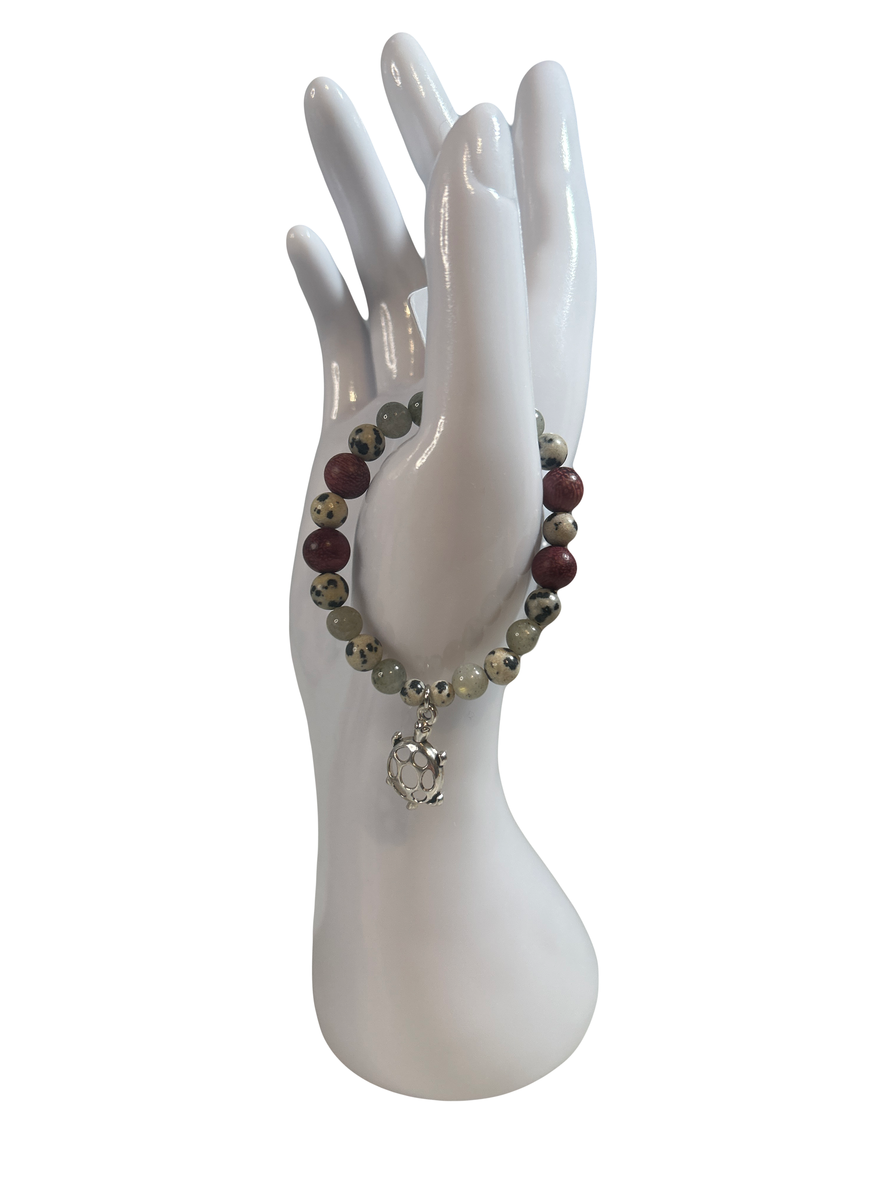 Bracelet enfants 6-12 ans jaspe sésame et jaspe dalmatien