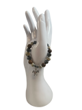 Bracelet enfants 6-12 ans hématite et jaspe dalmatien