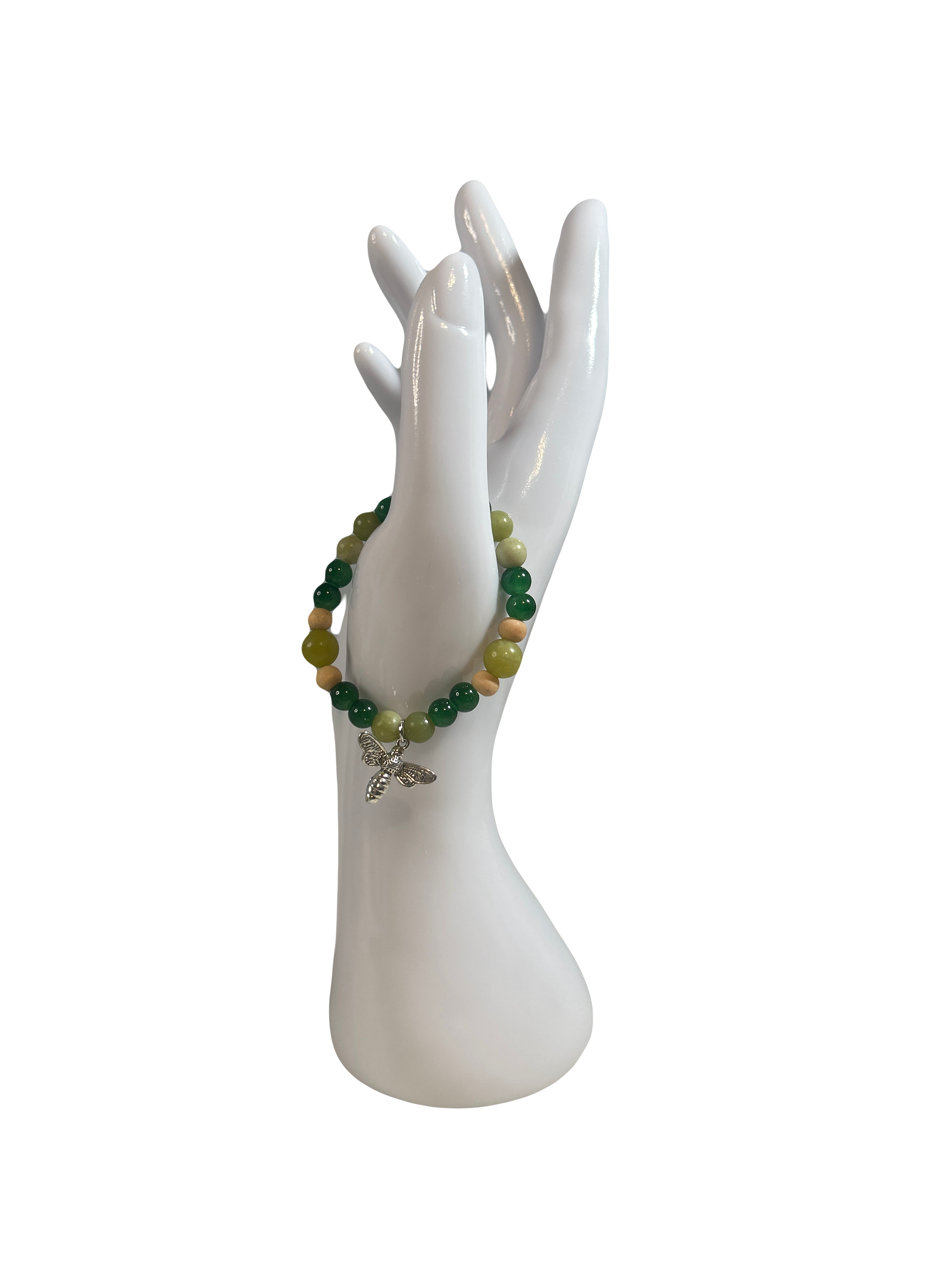 Bracelet enfants 6-12 ans jade de Chine et agate verte