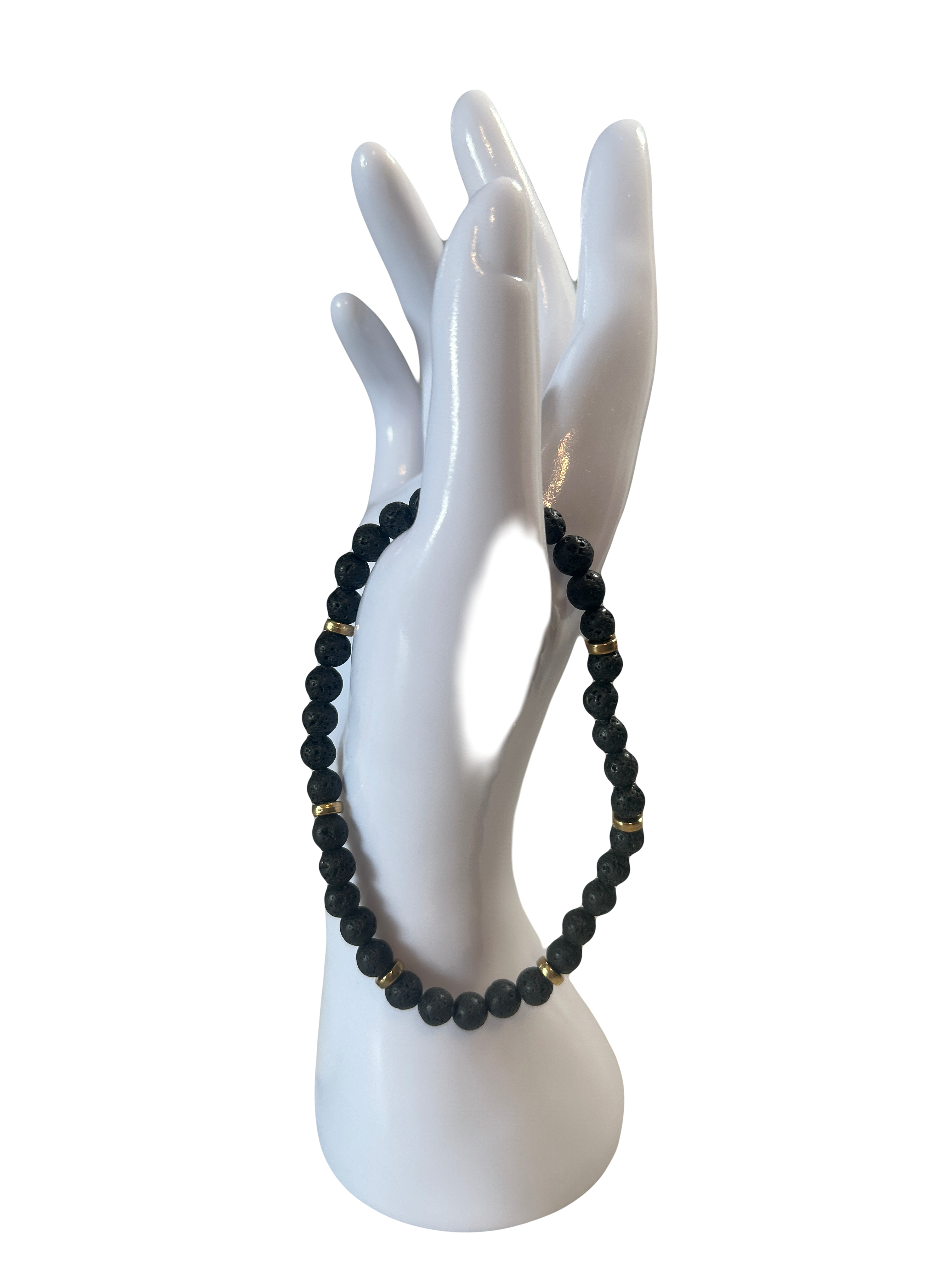 Bracelet pour cheville pierre de lave