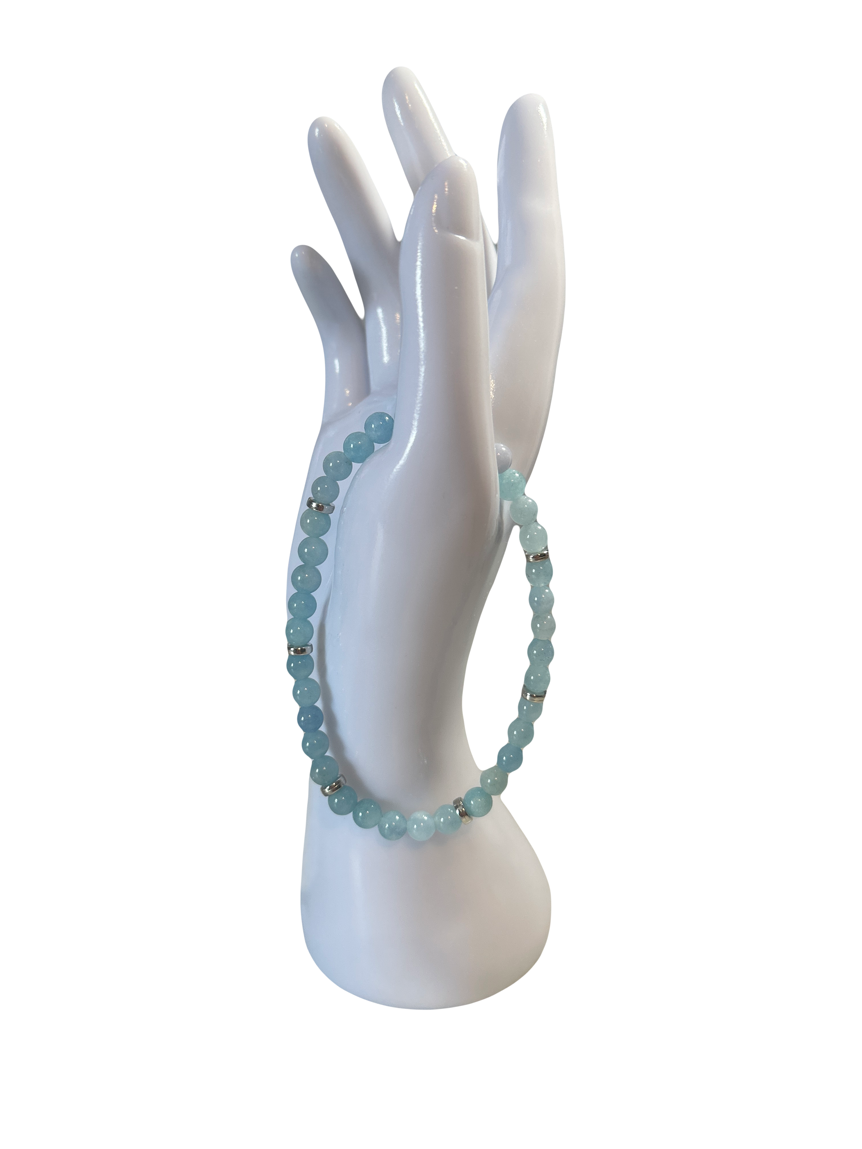 Bracelet pour cheville aigue marine