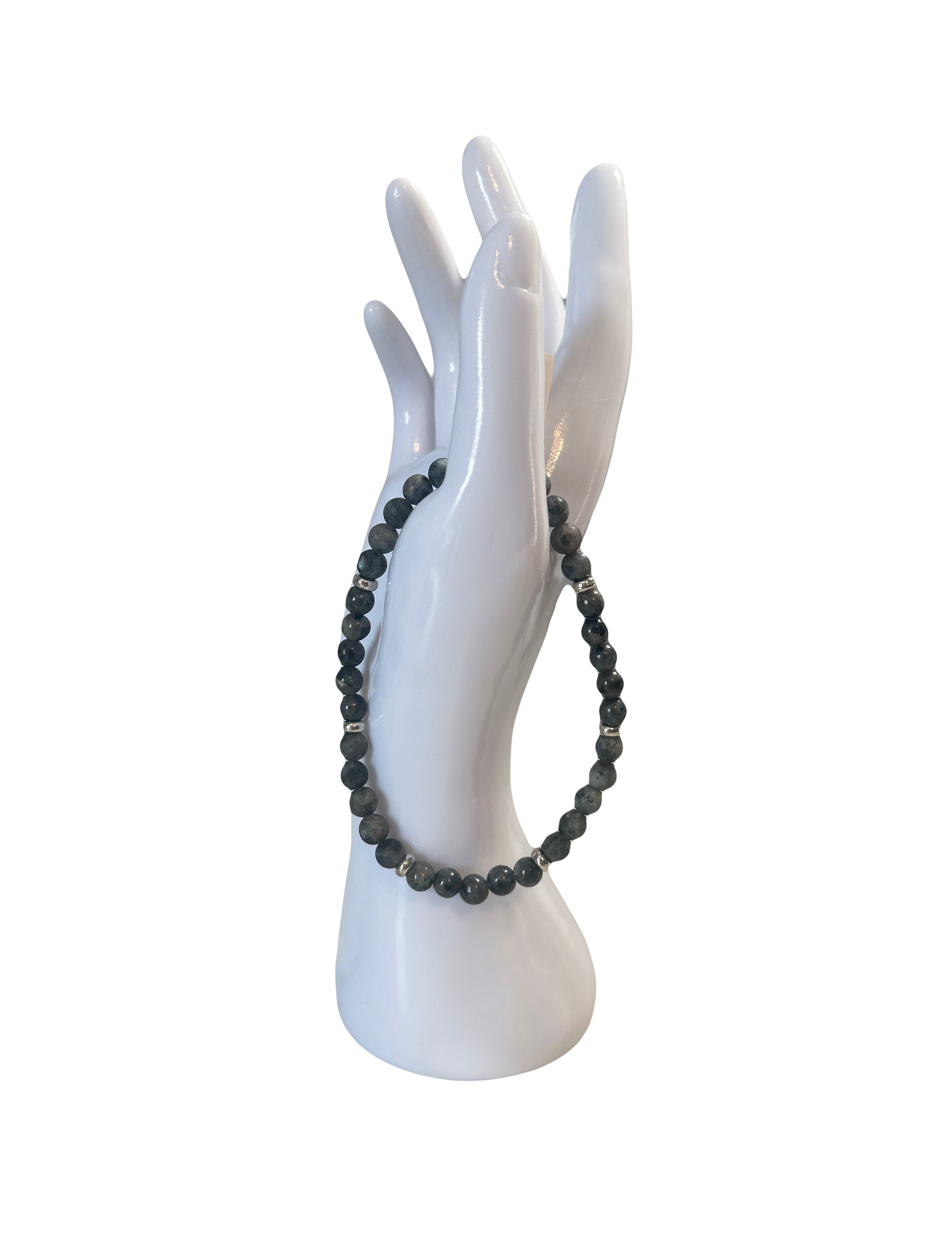 Bracelet cheville larvikite