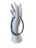 Bracelet pour cheville obsidienne neige