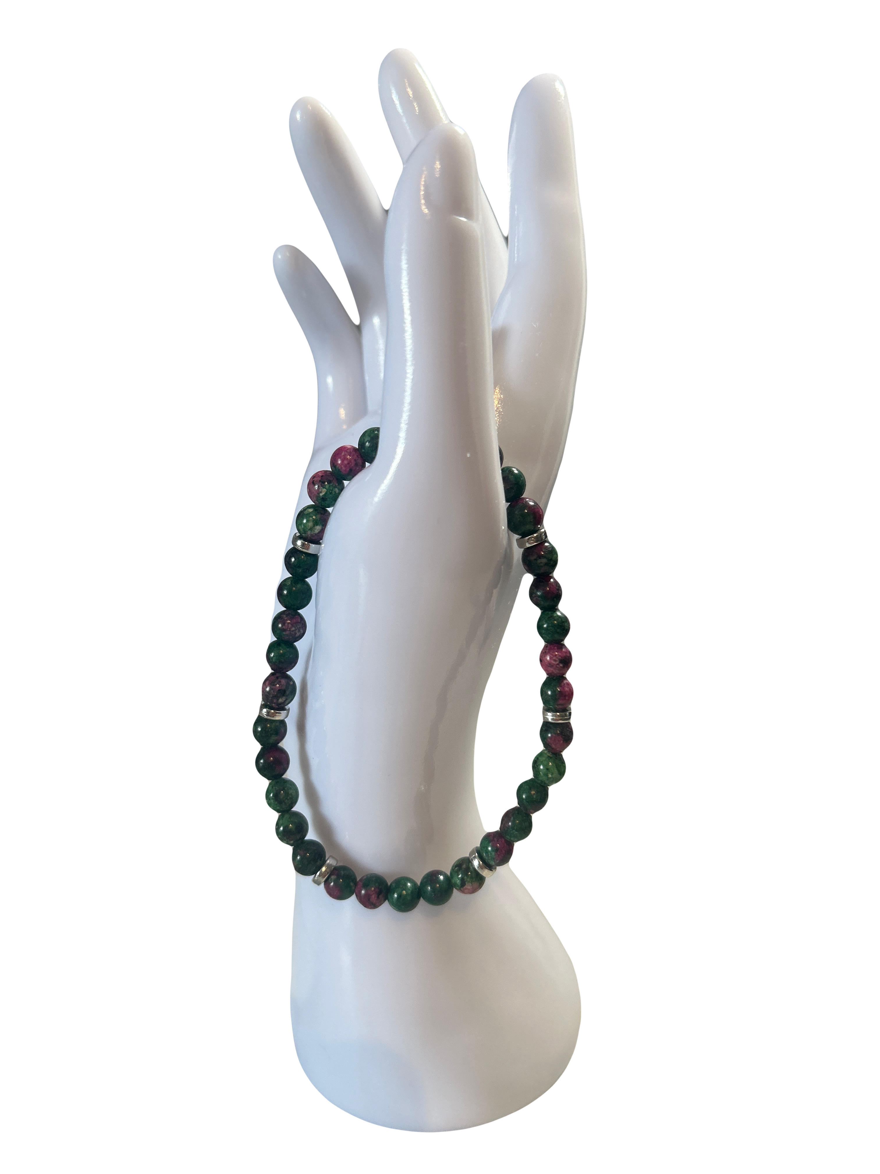 Bracelet pour cheville rubis zoïsite