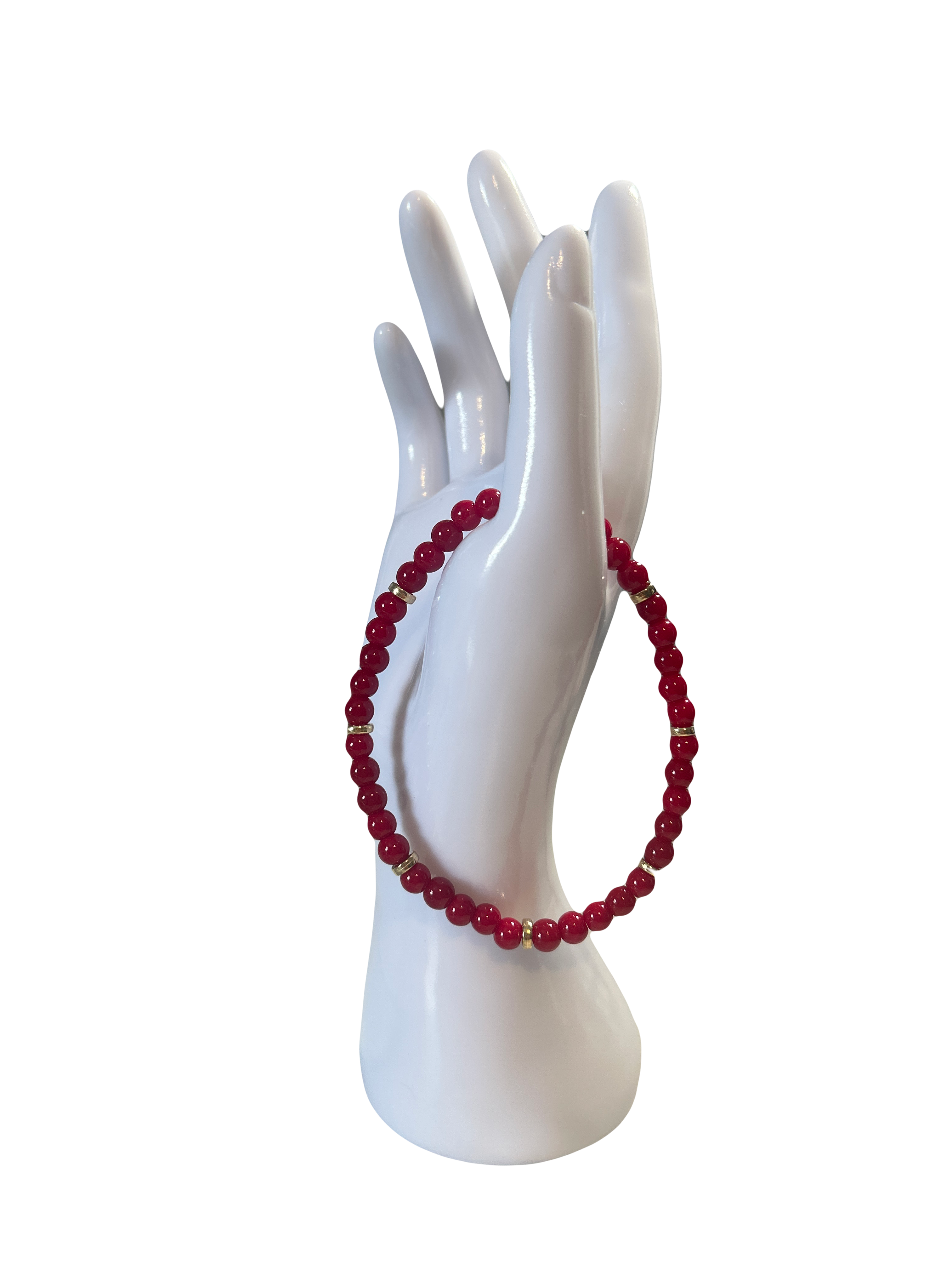 Bracelet pour cheville corail rouge