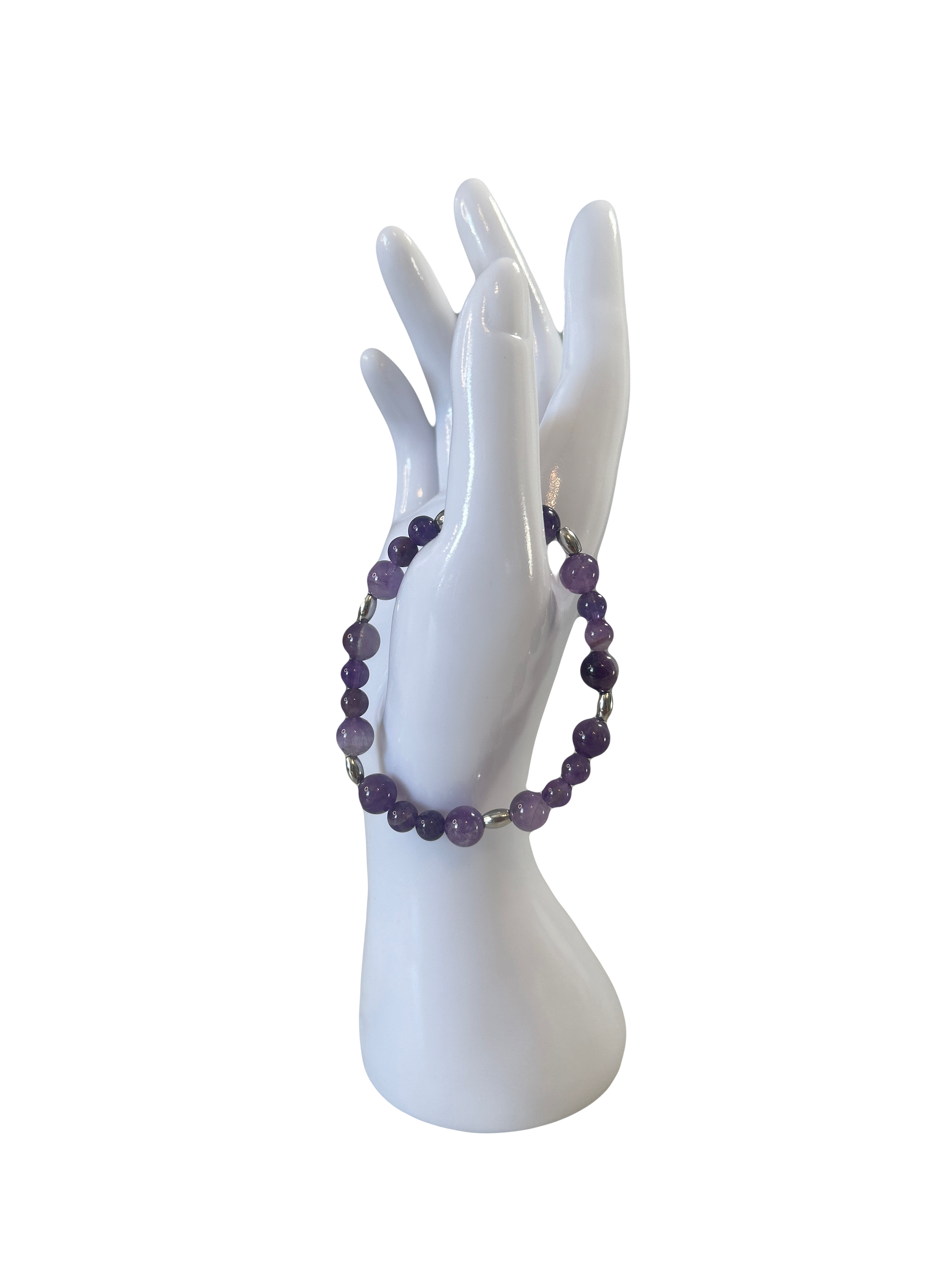 Bracelet acier inoxydable améthyste