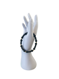 Bracelet acier inoxydable obsidienne