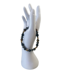 Bracelet acier inoxydable obsidienne, œil de tigre et hématite