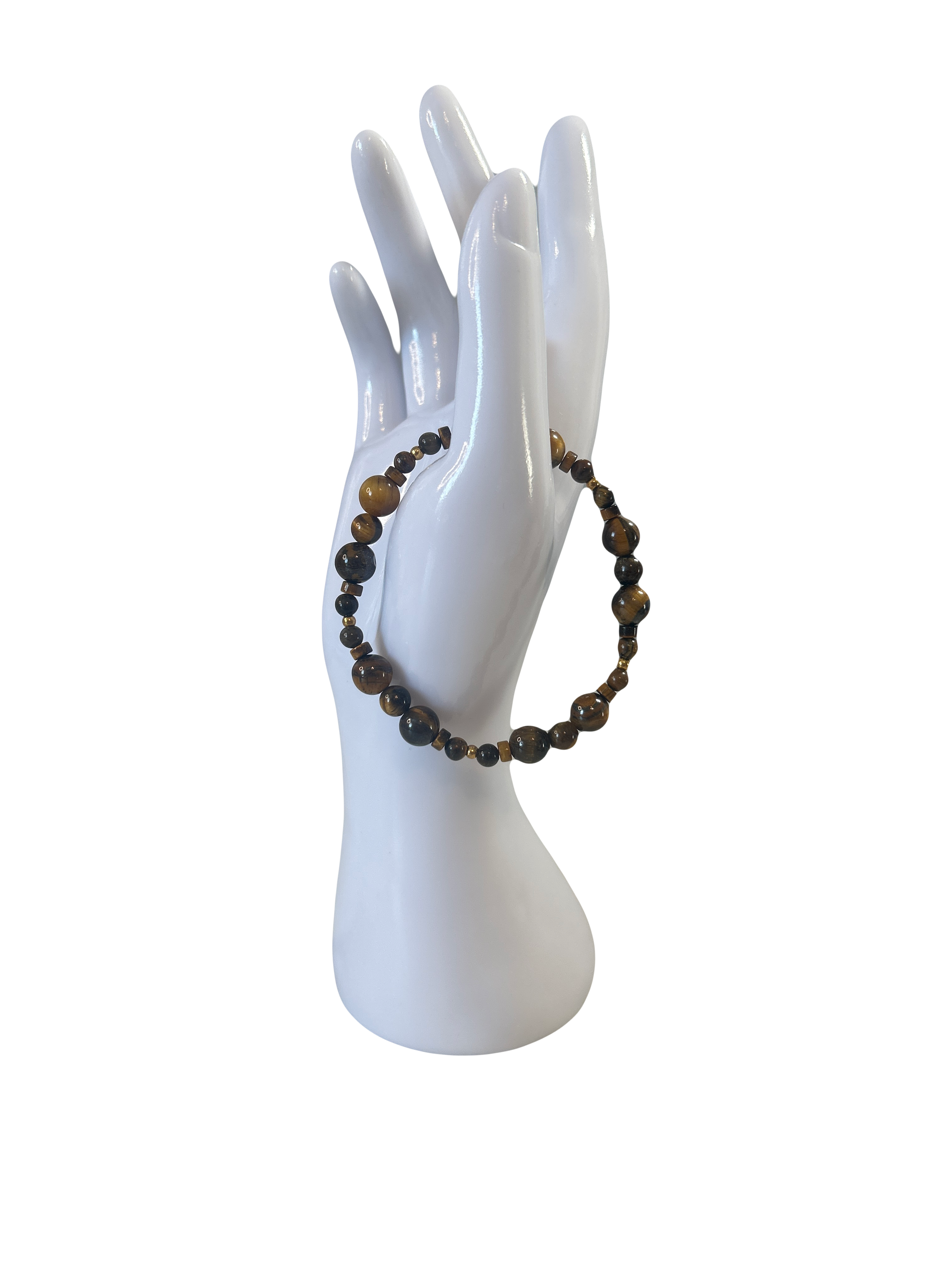 Bracelet acier inoxydable œil de tigre