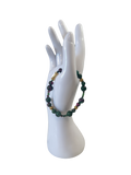 Bracelet acier inoxydable rubis zoïsite