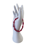 Bracelet acier inoxydable corail rouge
