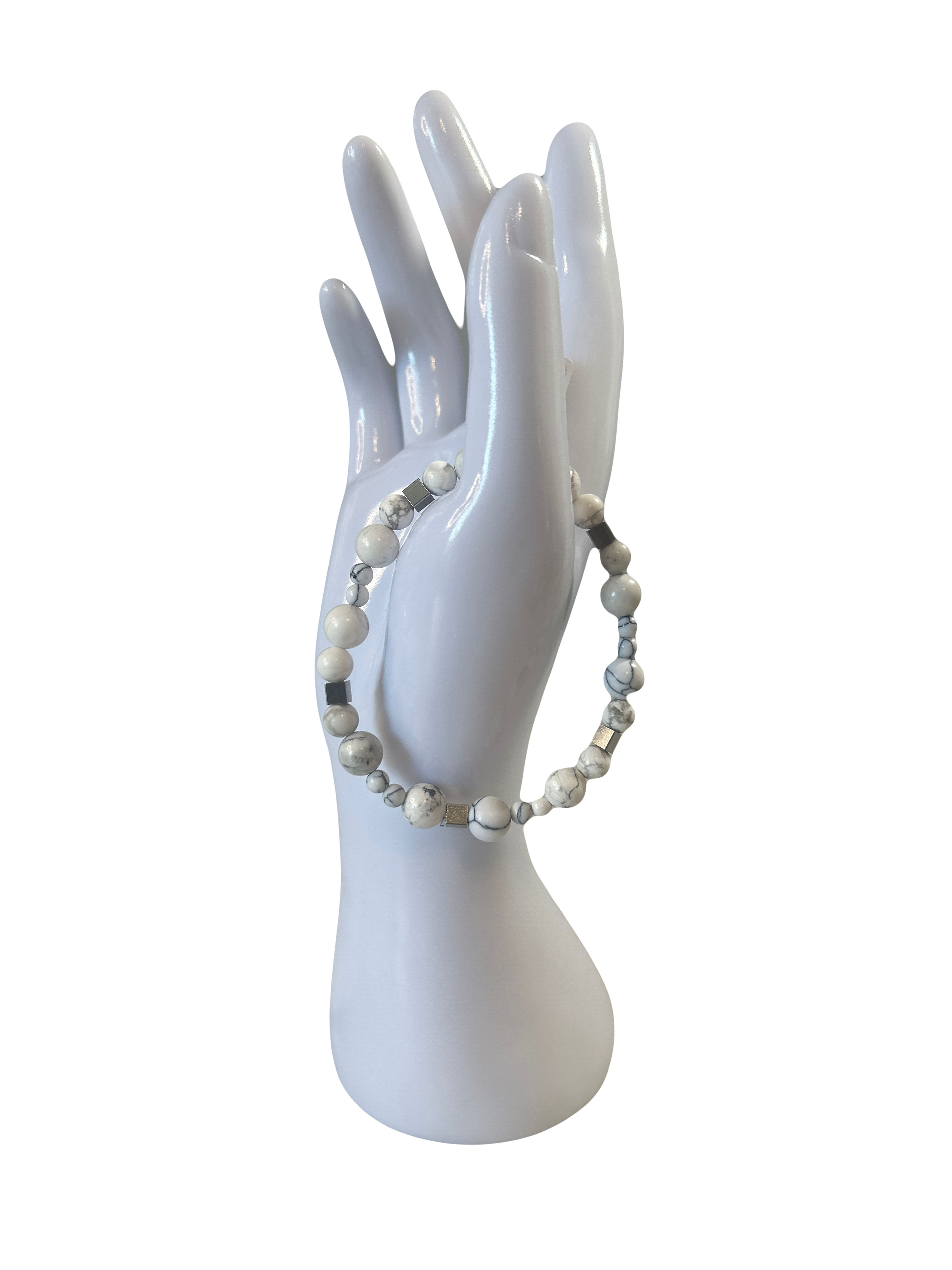 Bracelet acier inoxydable howlite