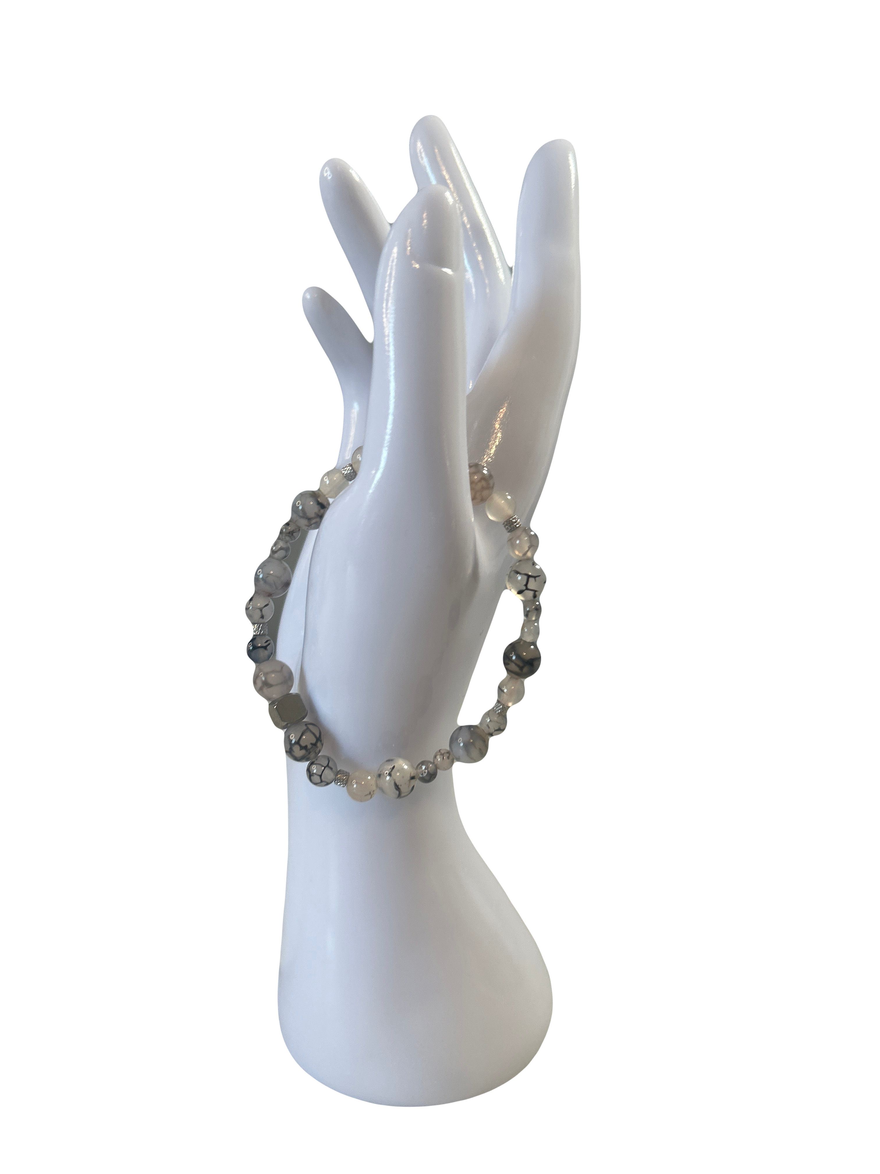 Bracelet acier inoxydable jaspe sang de dragon