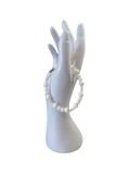 Bracelet acier inoxydable onyx blanc