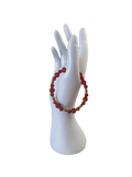 Bracelet acier inoxydable cornaline