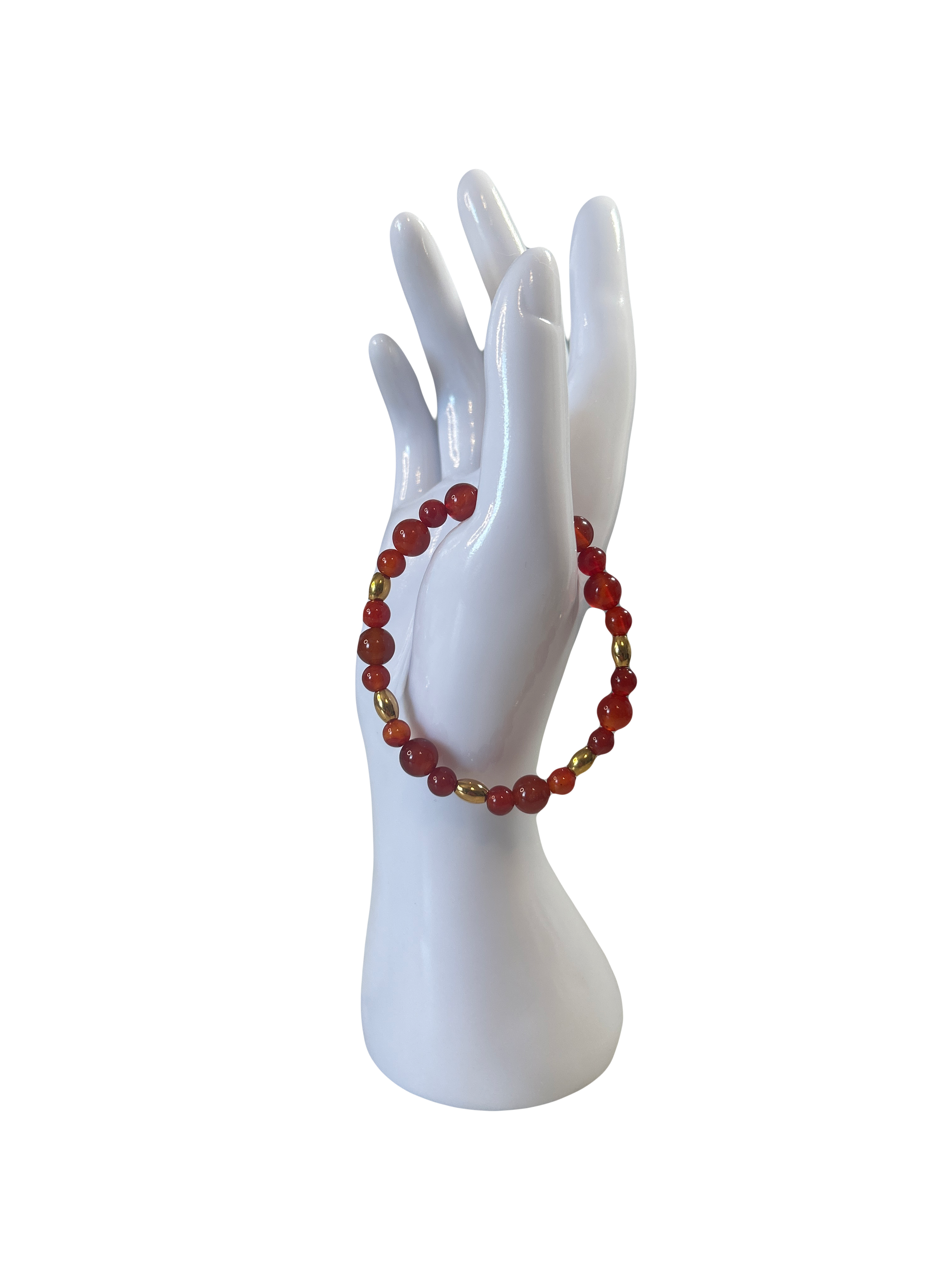 Bracelet acier inoxydable cornaline