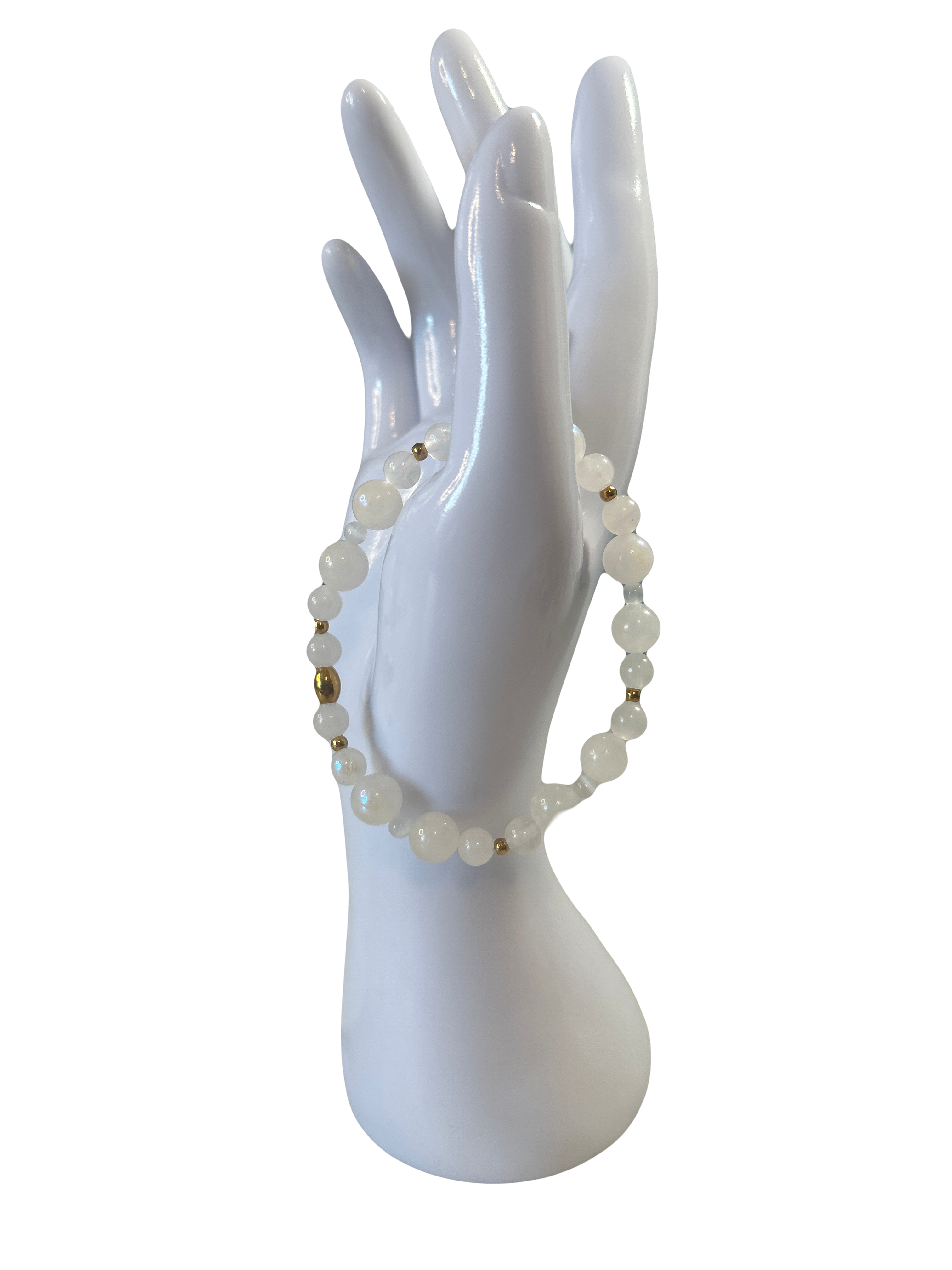 Bracelet acier inoxydable pierre de lune