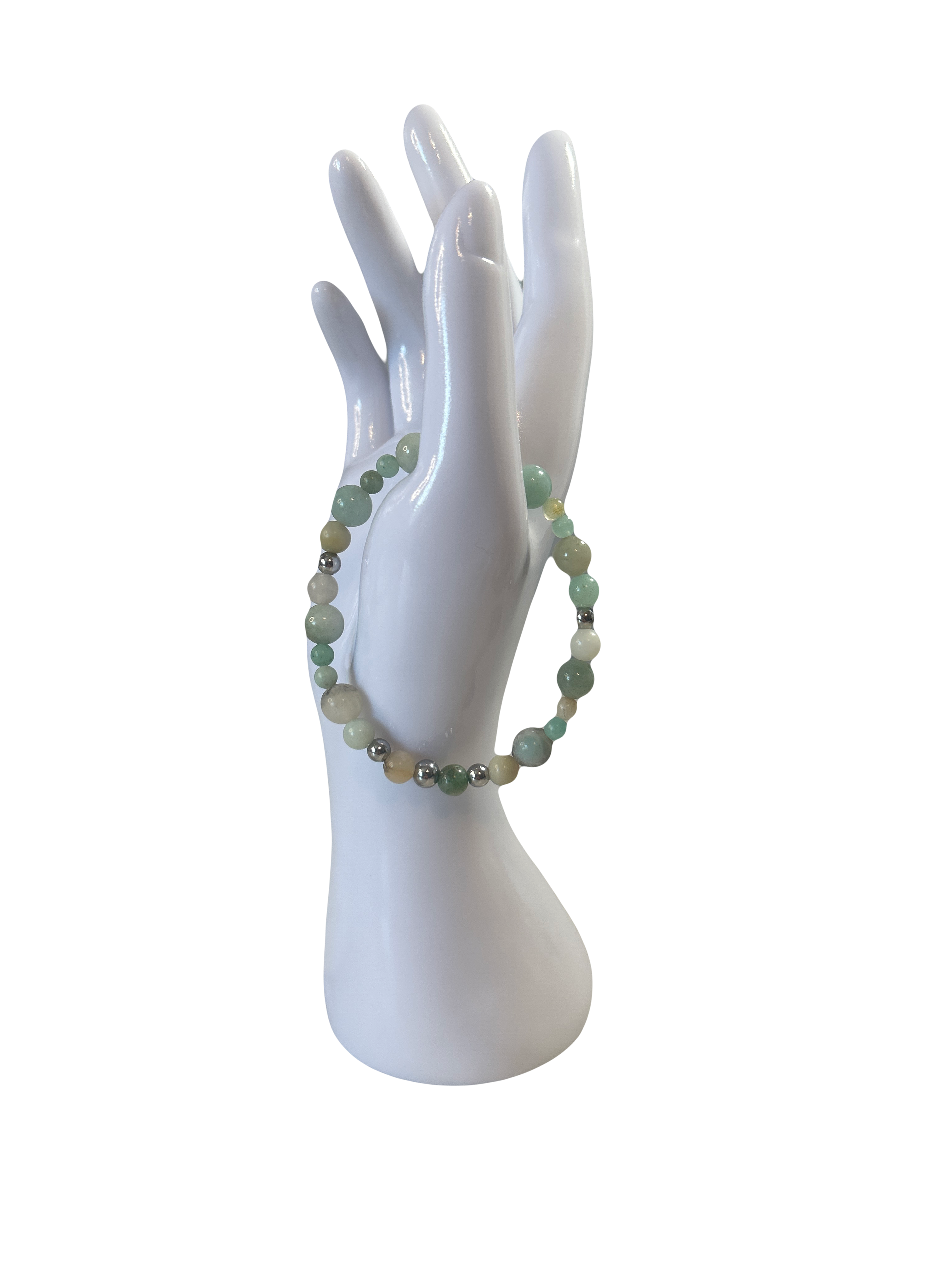 Bracelet acier inoxydable amazonite
