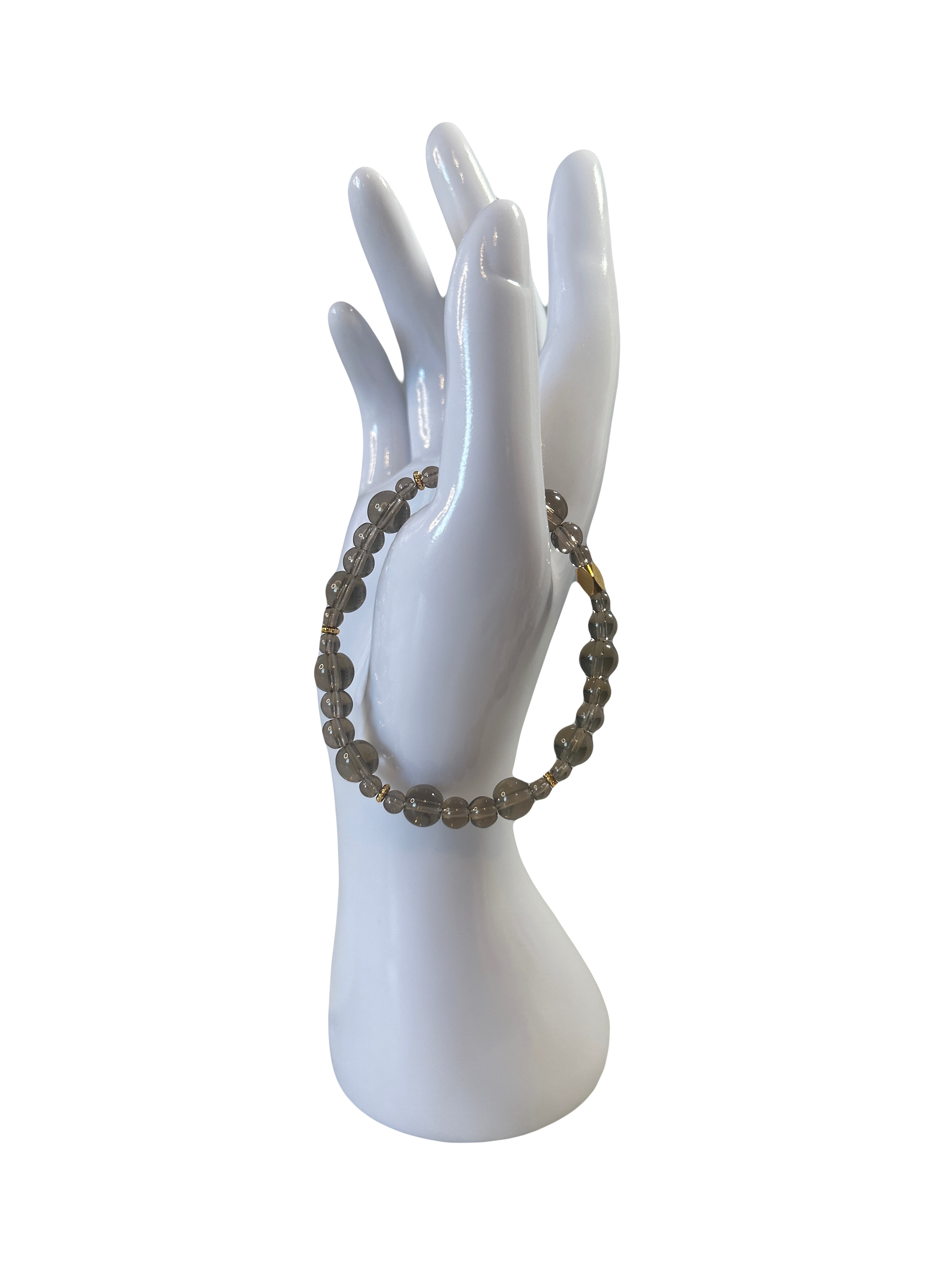 Bracelet acier inoxydable quartz fumé