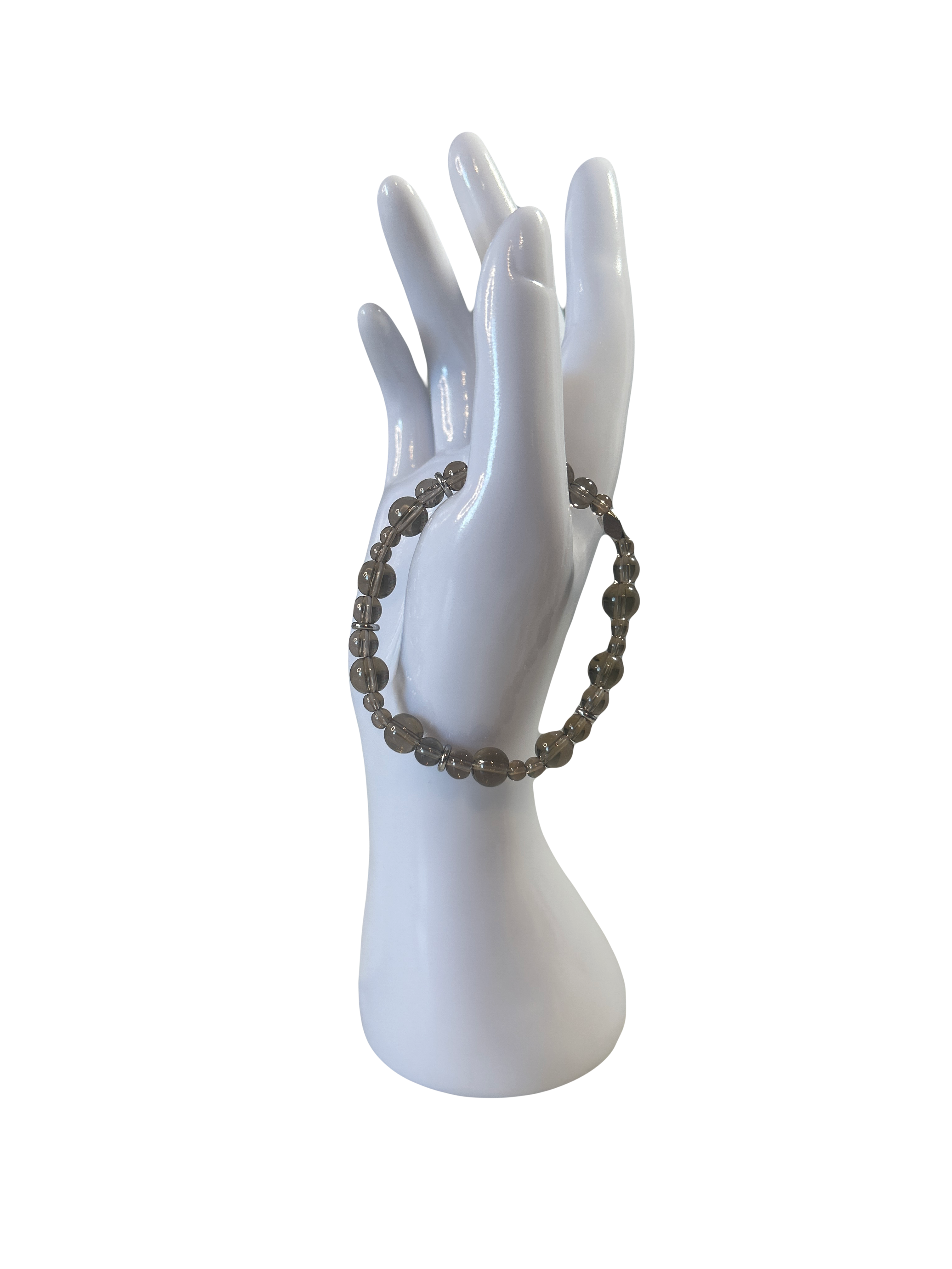 Bracelet acier inoxydable quartz fumé