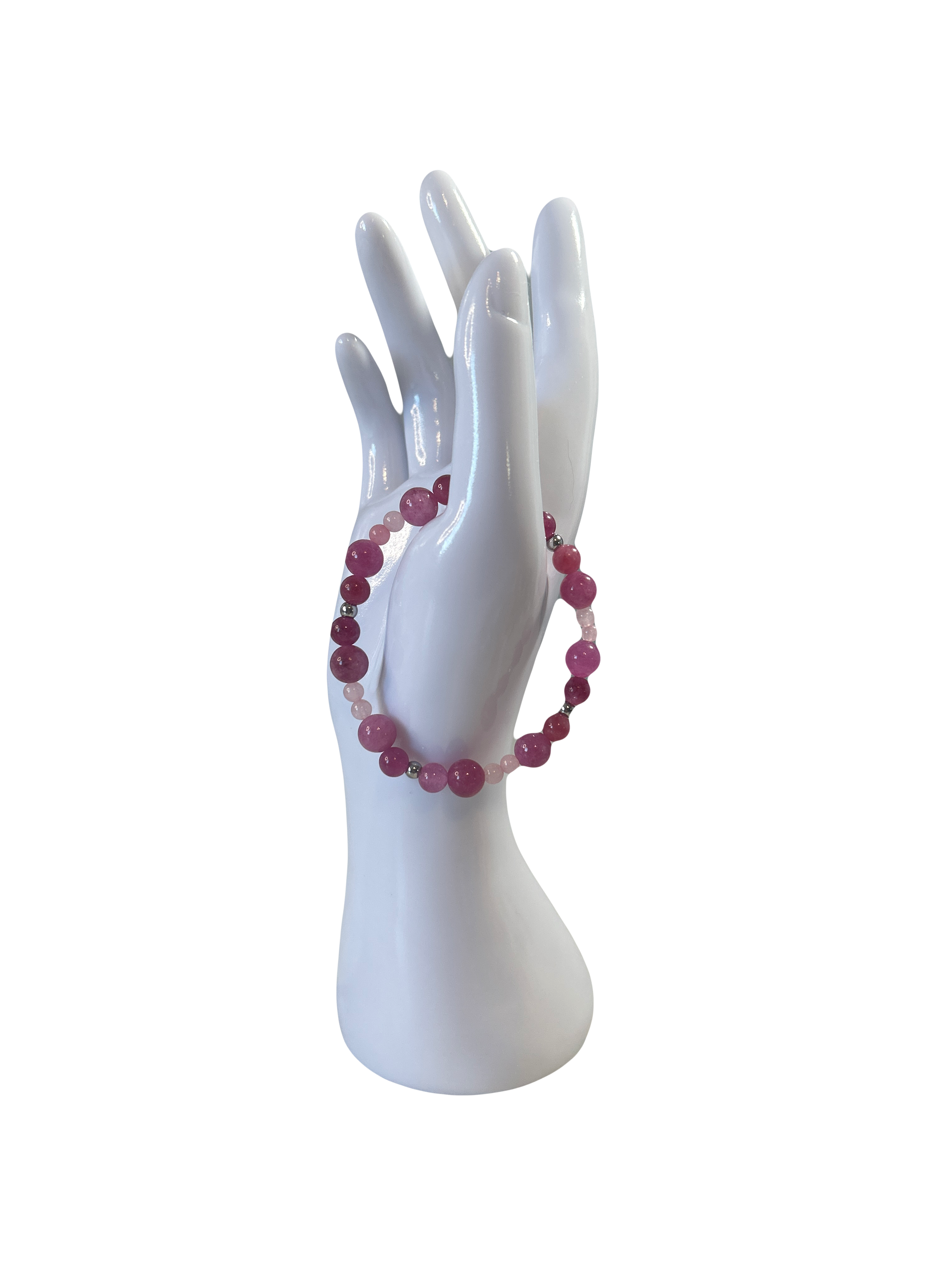 Bracelet acier inoxydable quartz fraise et rose