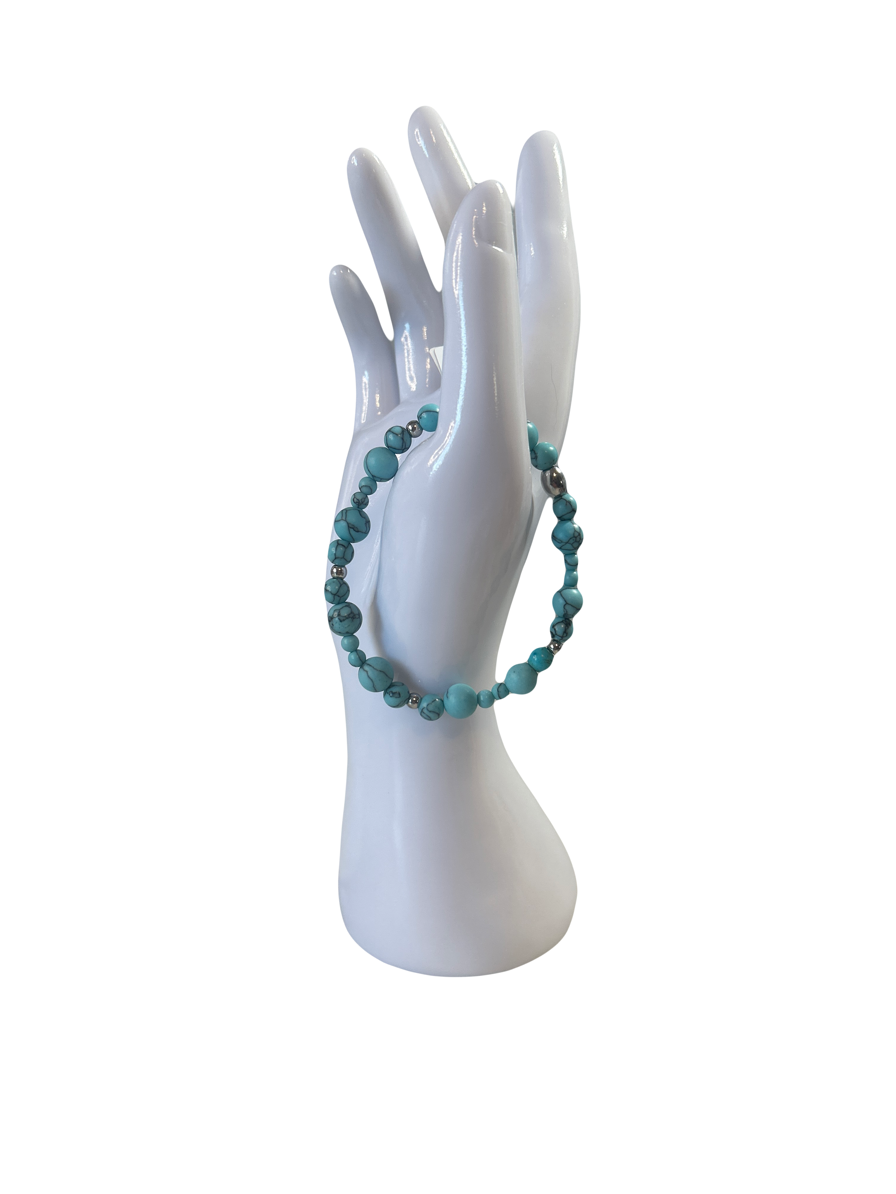 Bracelet acier inoxydable turquoise