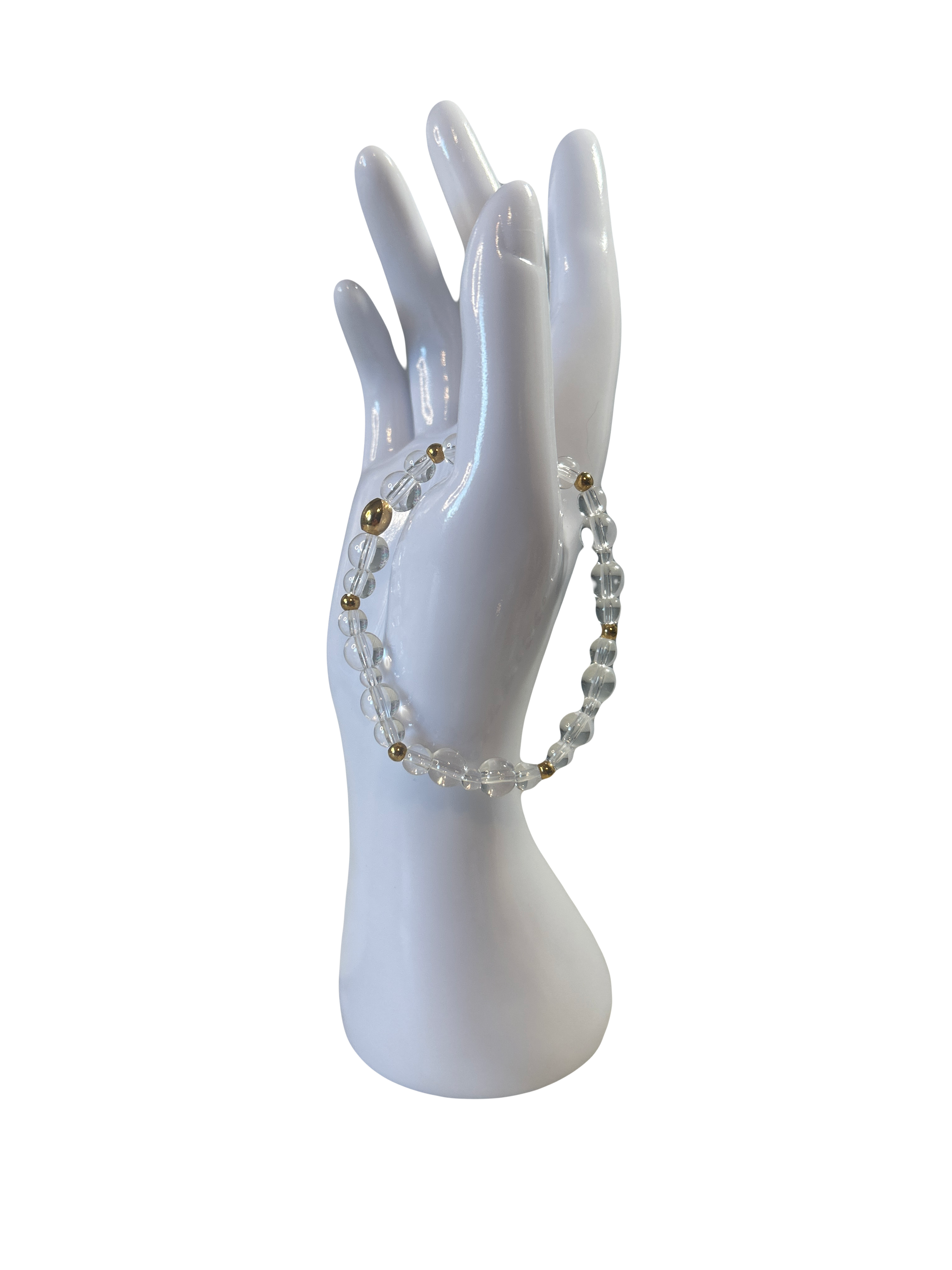 Bracelet acier inoxydable cristal de roche