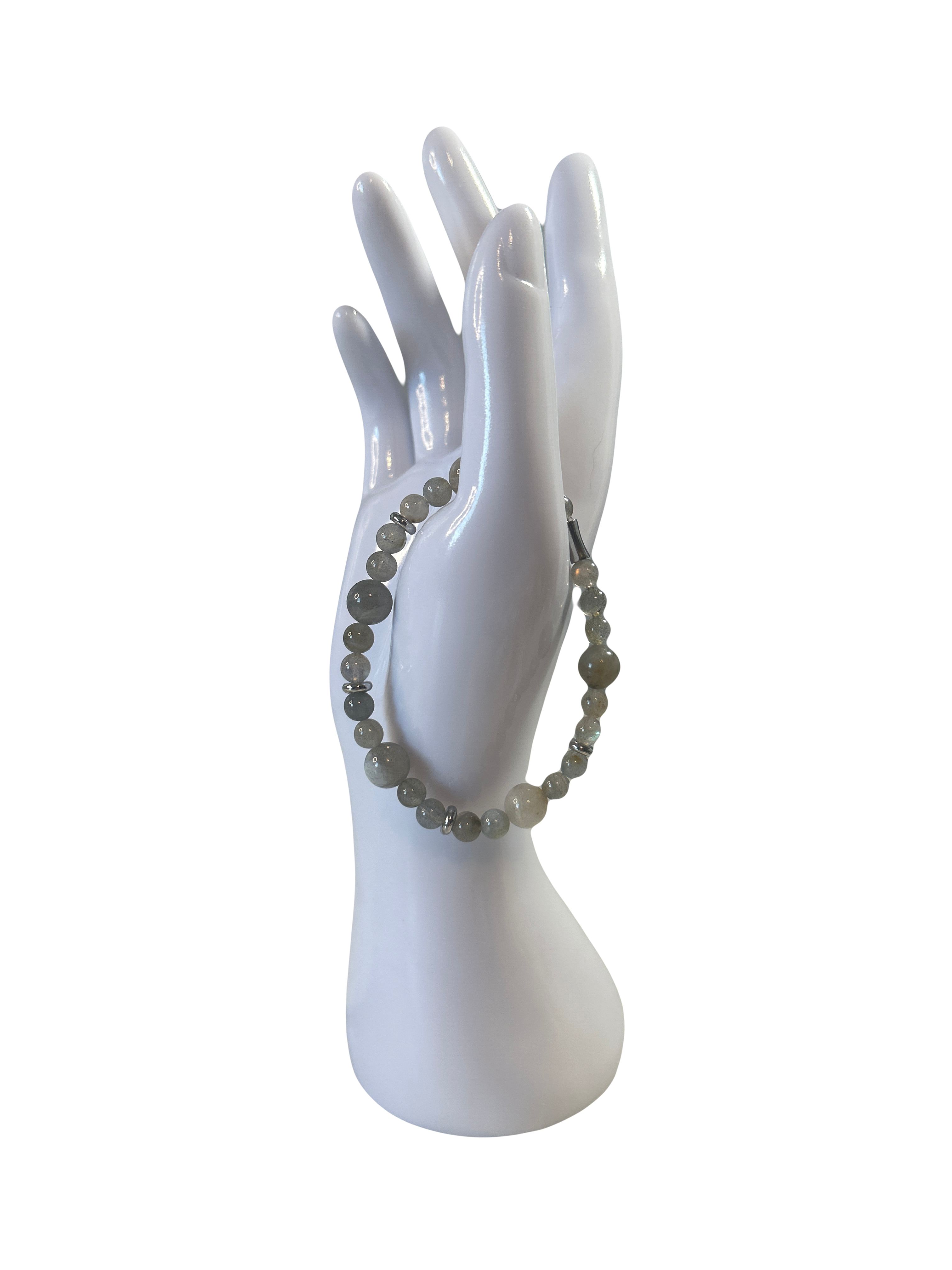 Bracelet acier inoxydable Labradorite