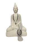 Ensemble collier et bracelet acier inoxydable Œil de tigre bleu