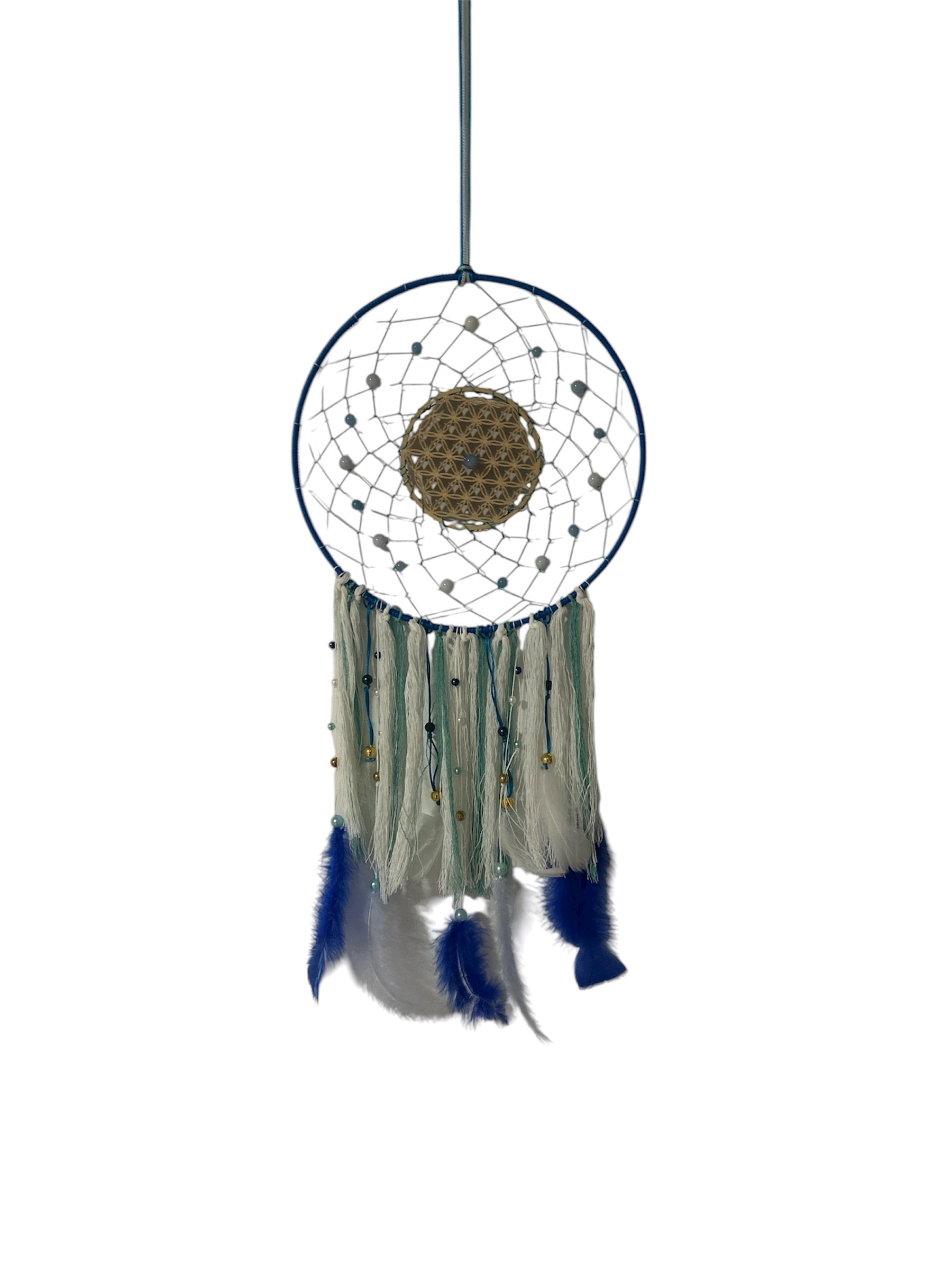 Capteur de rêve 12 pouces aigue marine