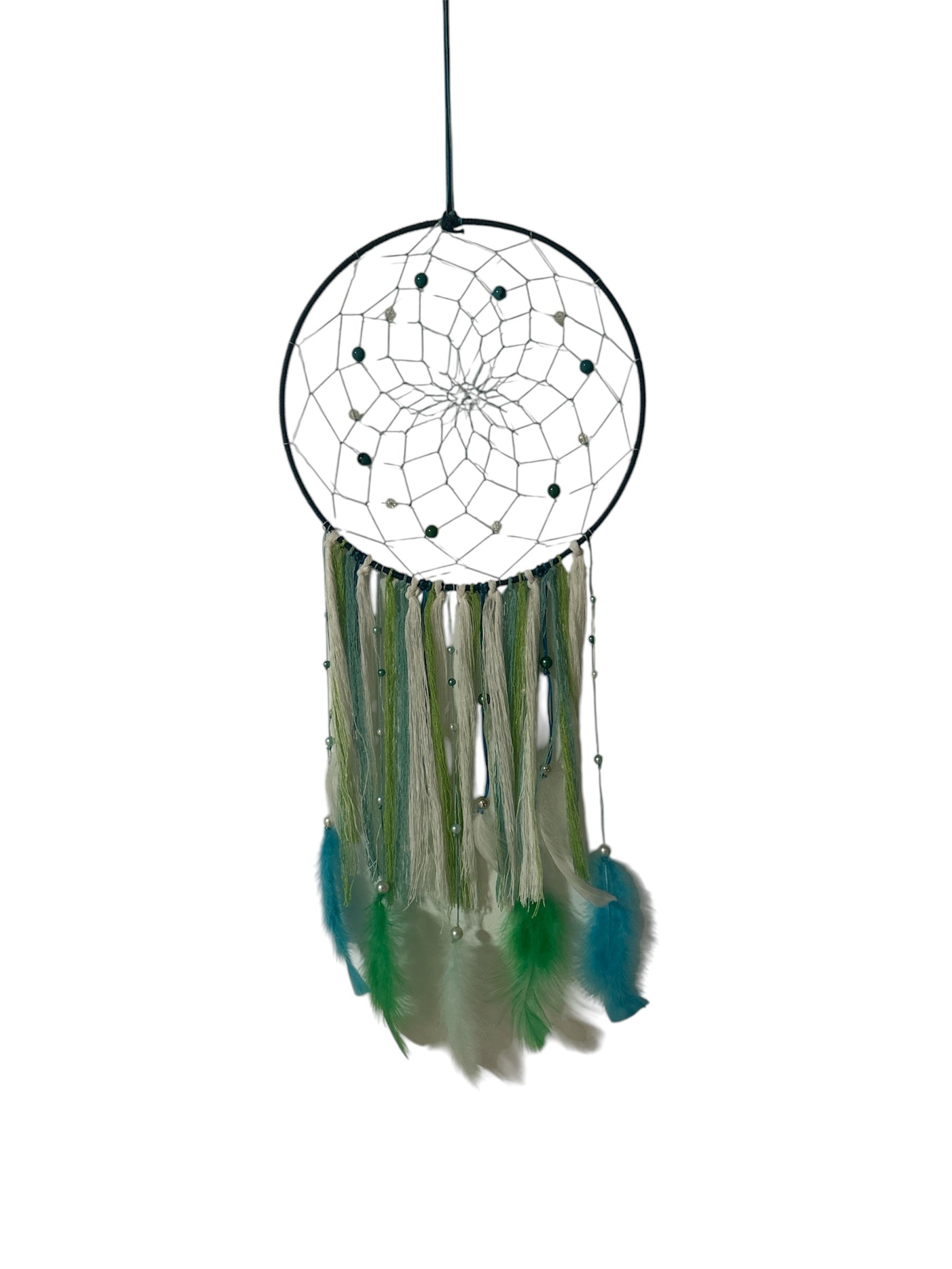 Capteur de rêve 12 pouces Chrysocolle et Quartz naturel fissuré